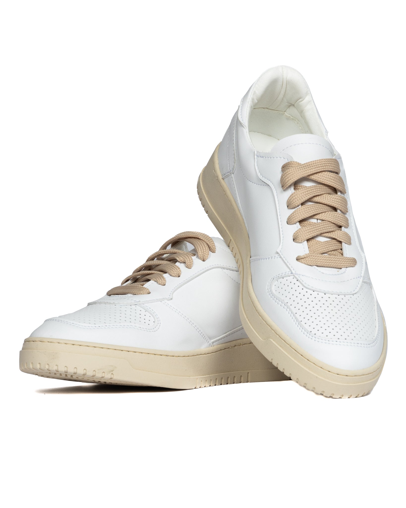 S07 - sneakers in pelle bianca