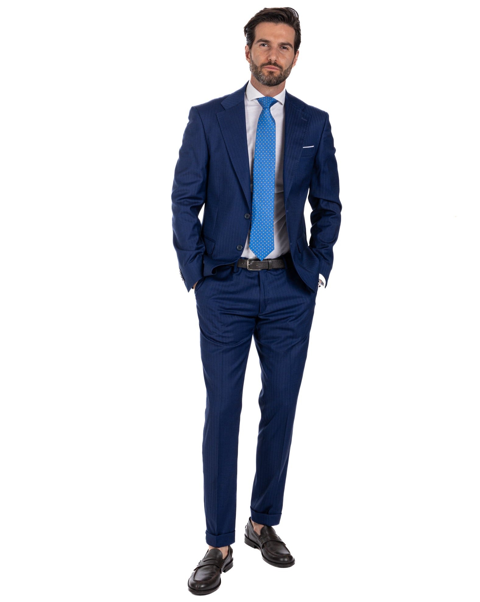 Paris - costume droit solaro bleu