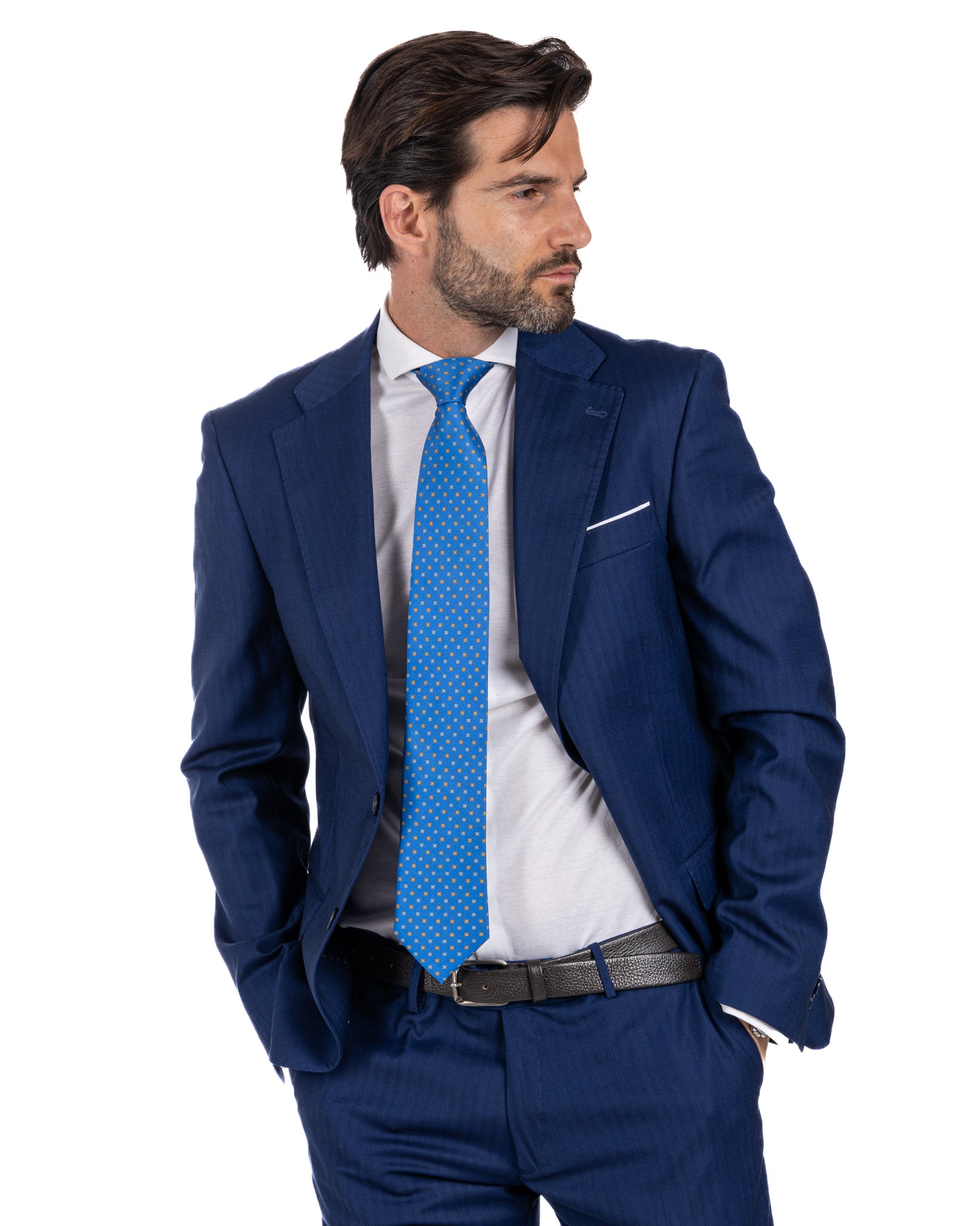 Paris - costume droit solaro bleu