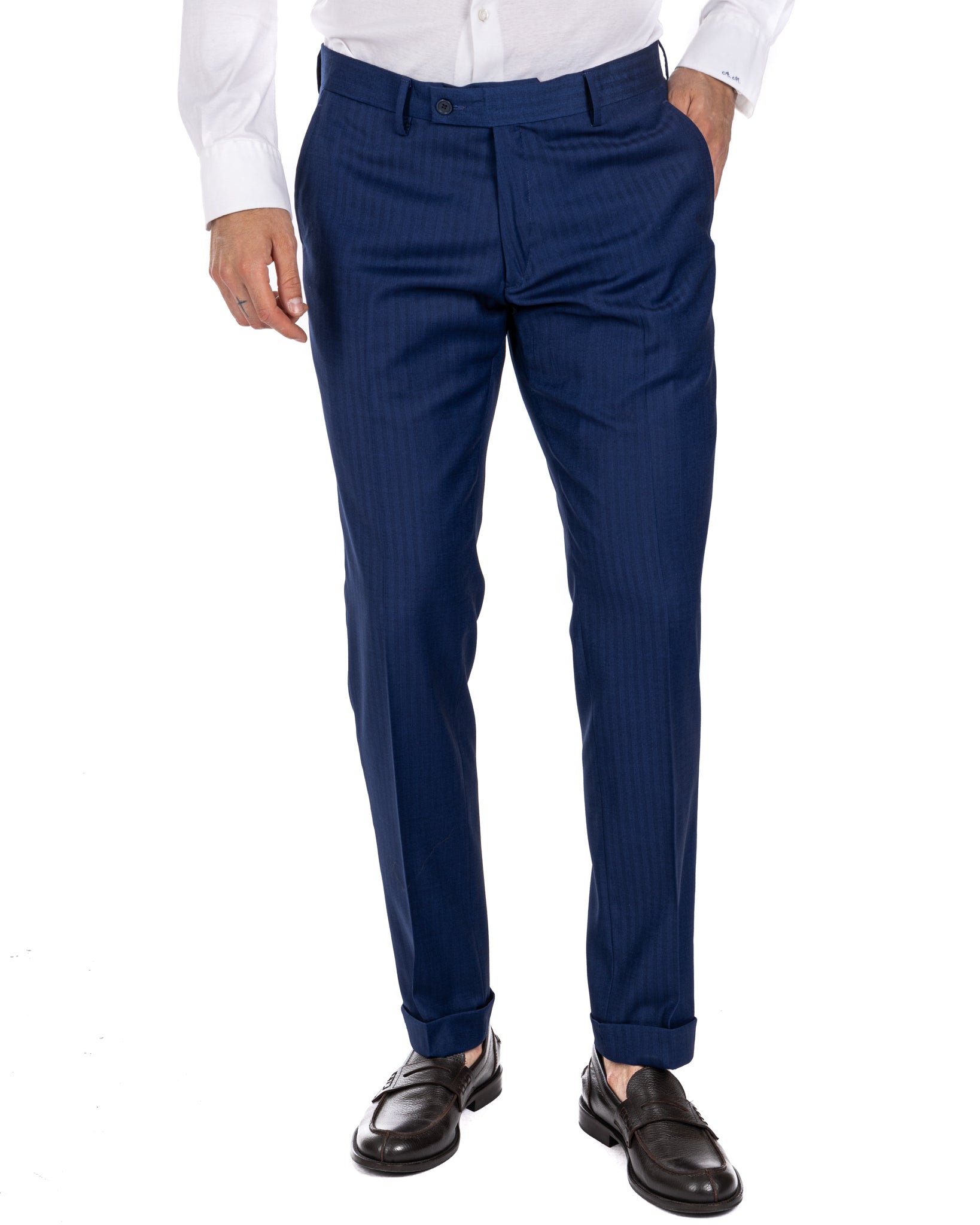 Paris - costume droit solaro bleu