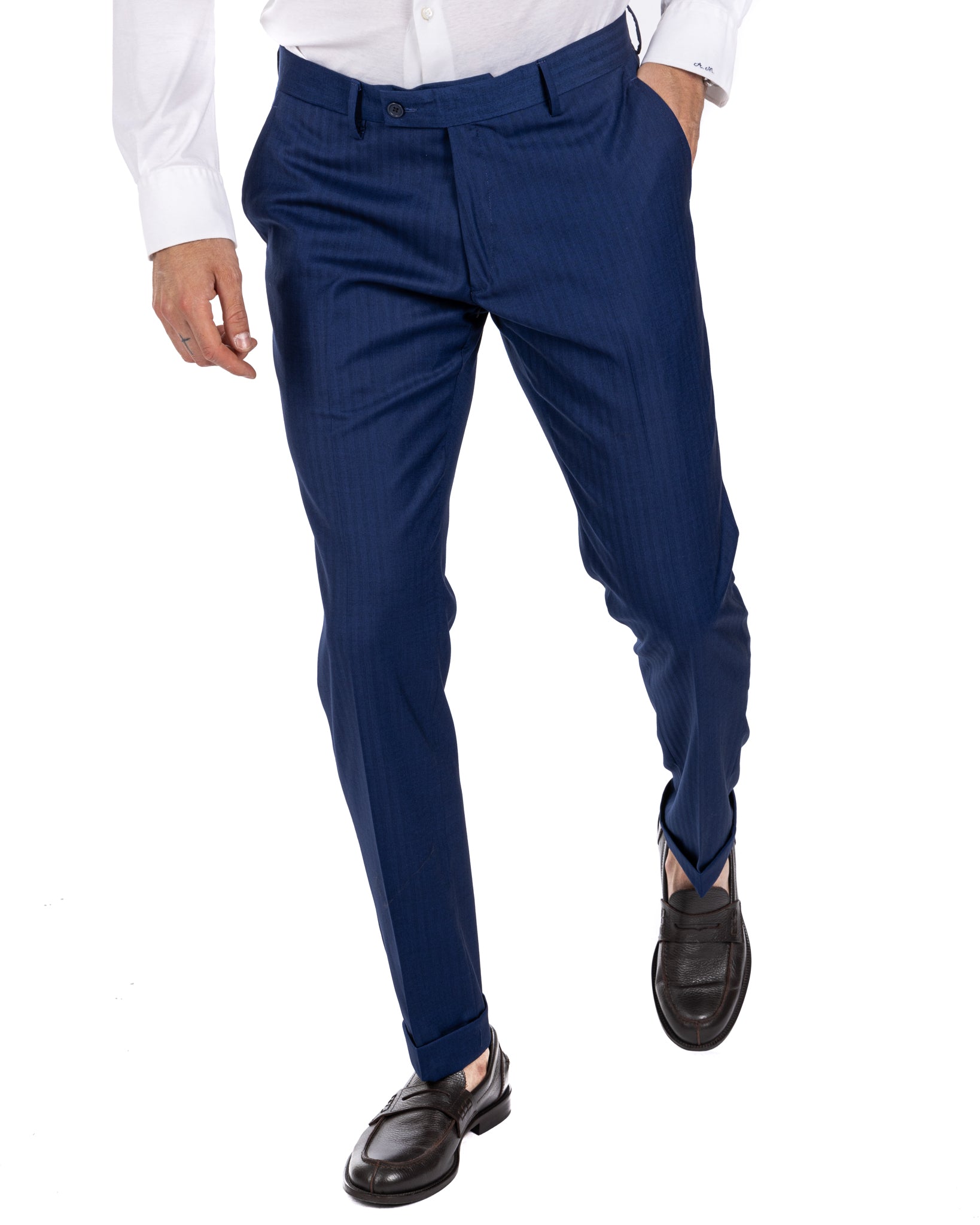 Paris - costume droit solaro bleu