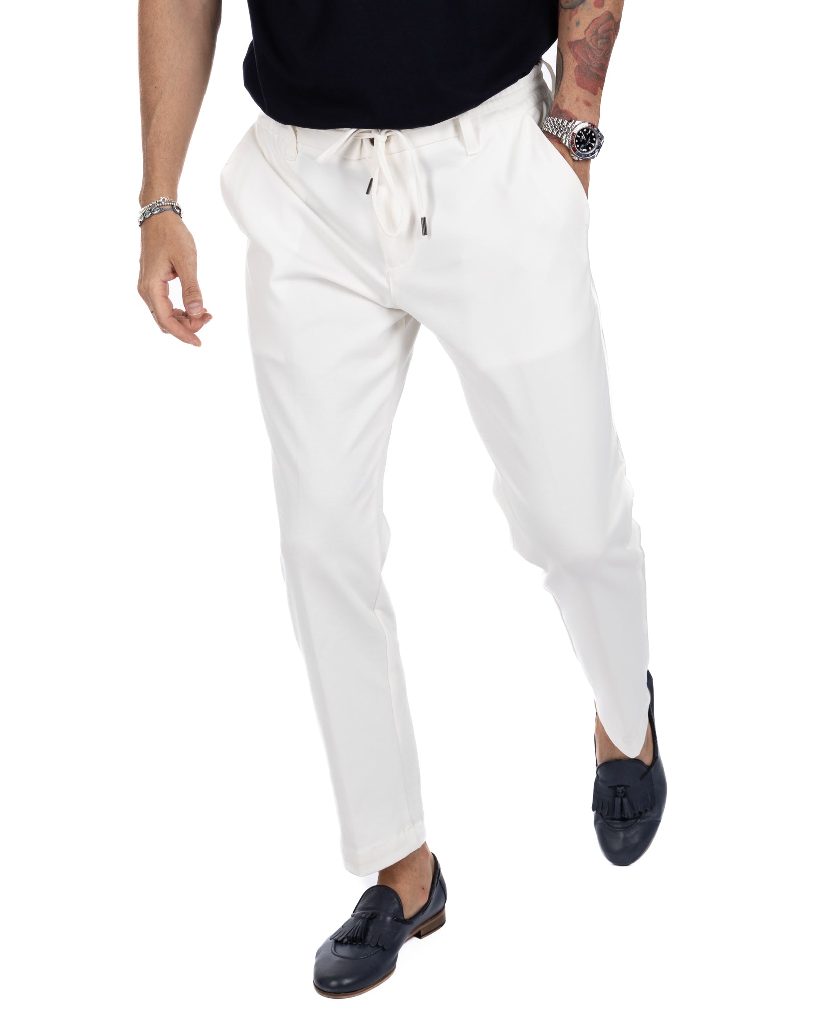 Shelby - pantalon en coton crème