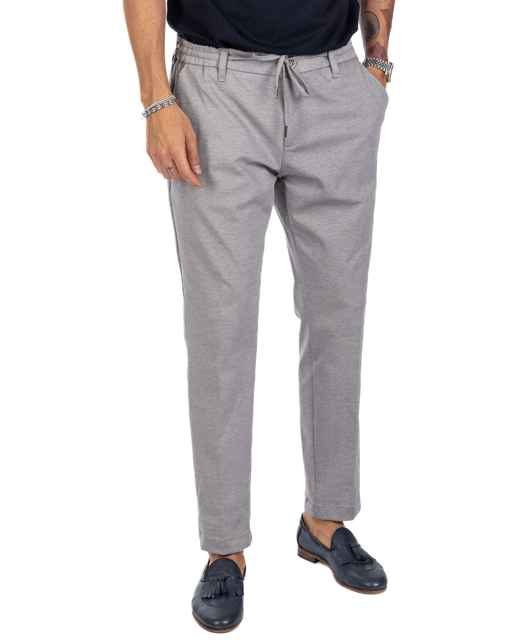 Shelby - pantalaccio in cotone grigio