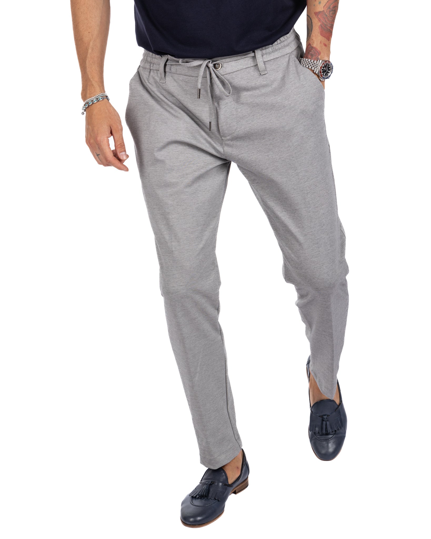 Shelby - pantalaccio in cotone grigio