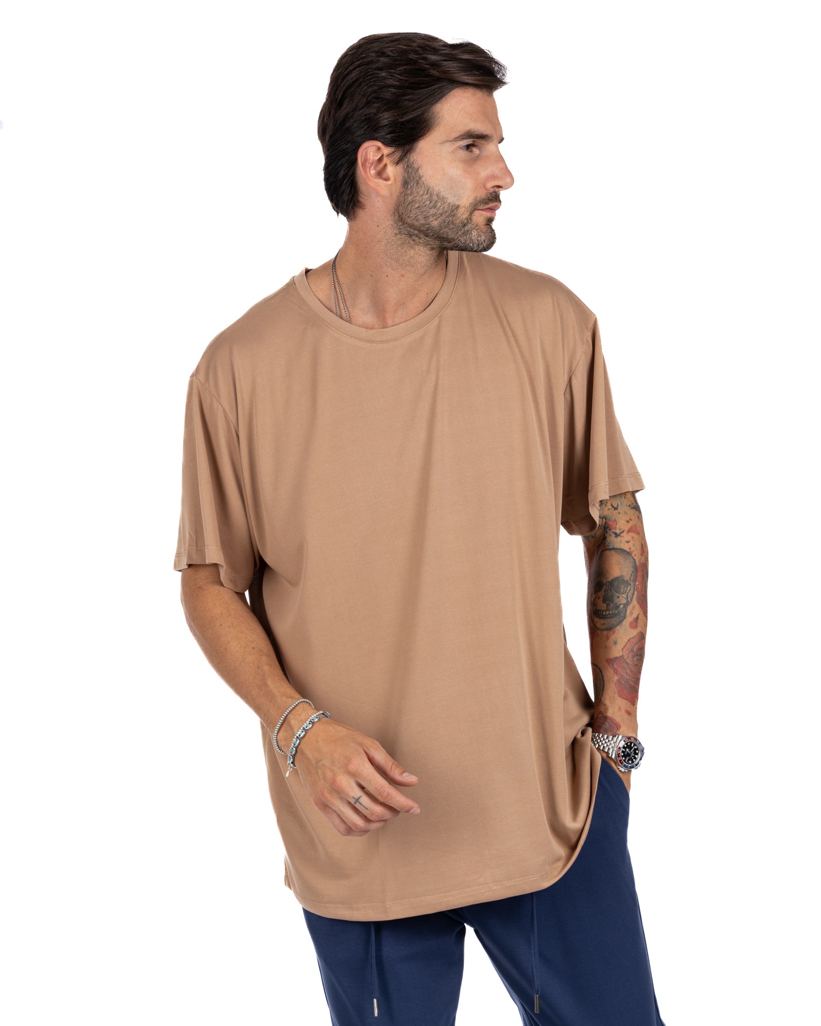 Owen - t-shirt beige oversize