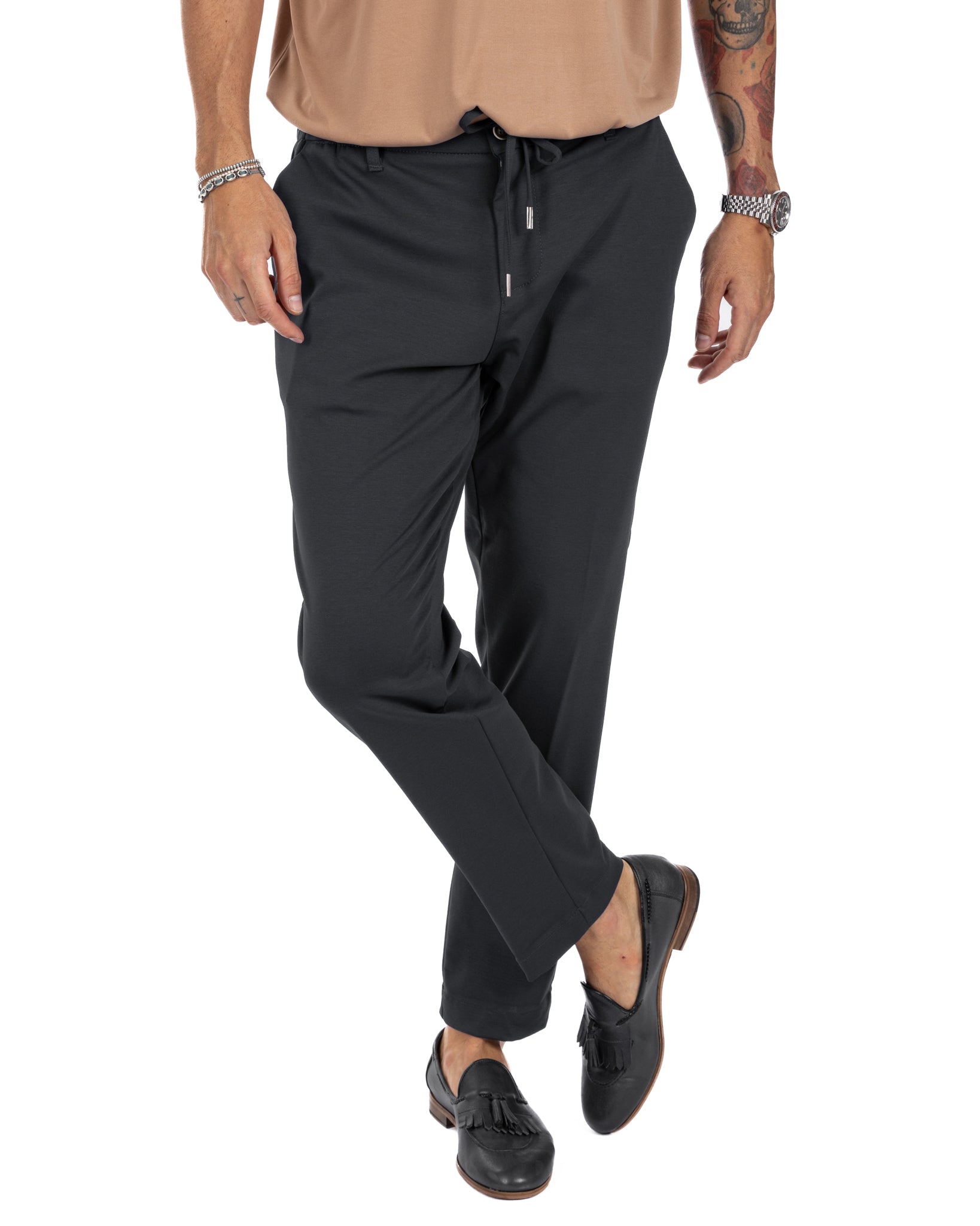 Shelby - pantalon en coton noir