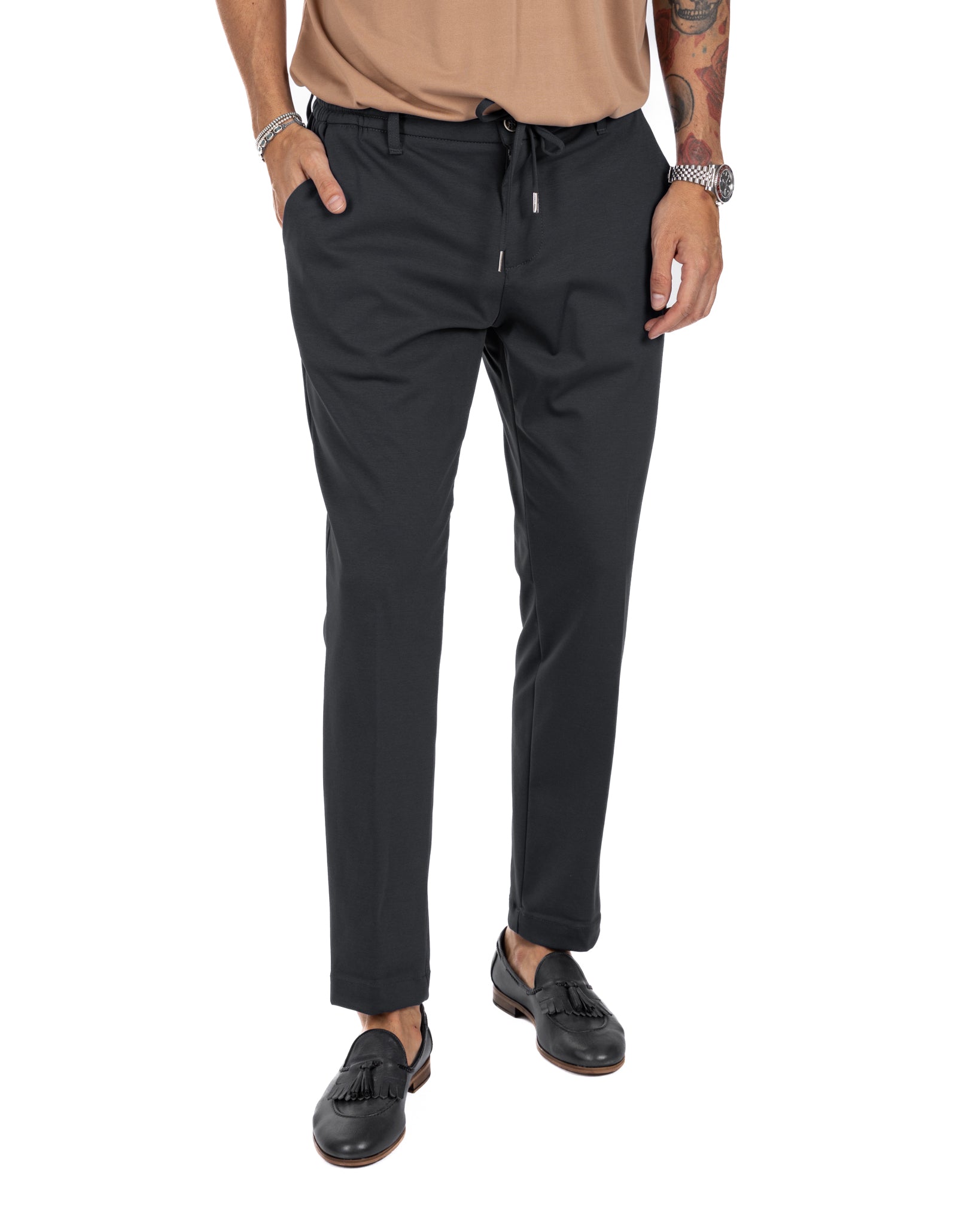 Shelby - pantalon en coton noir