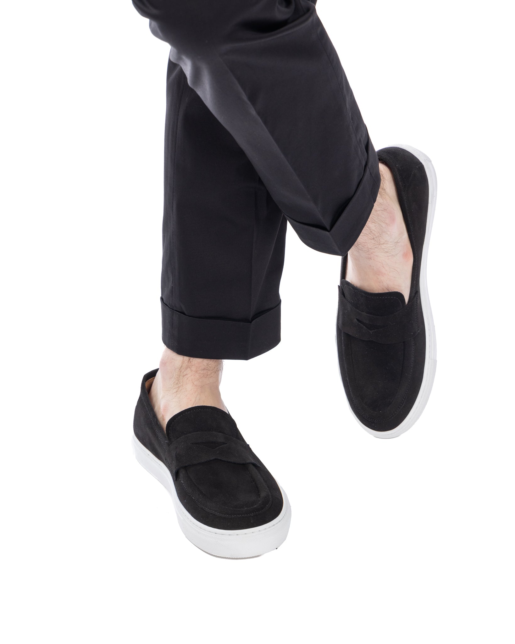 Salvador - slip-on scamosciata nera