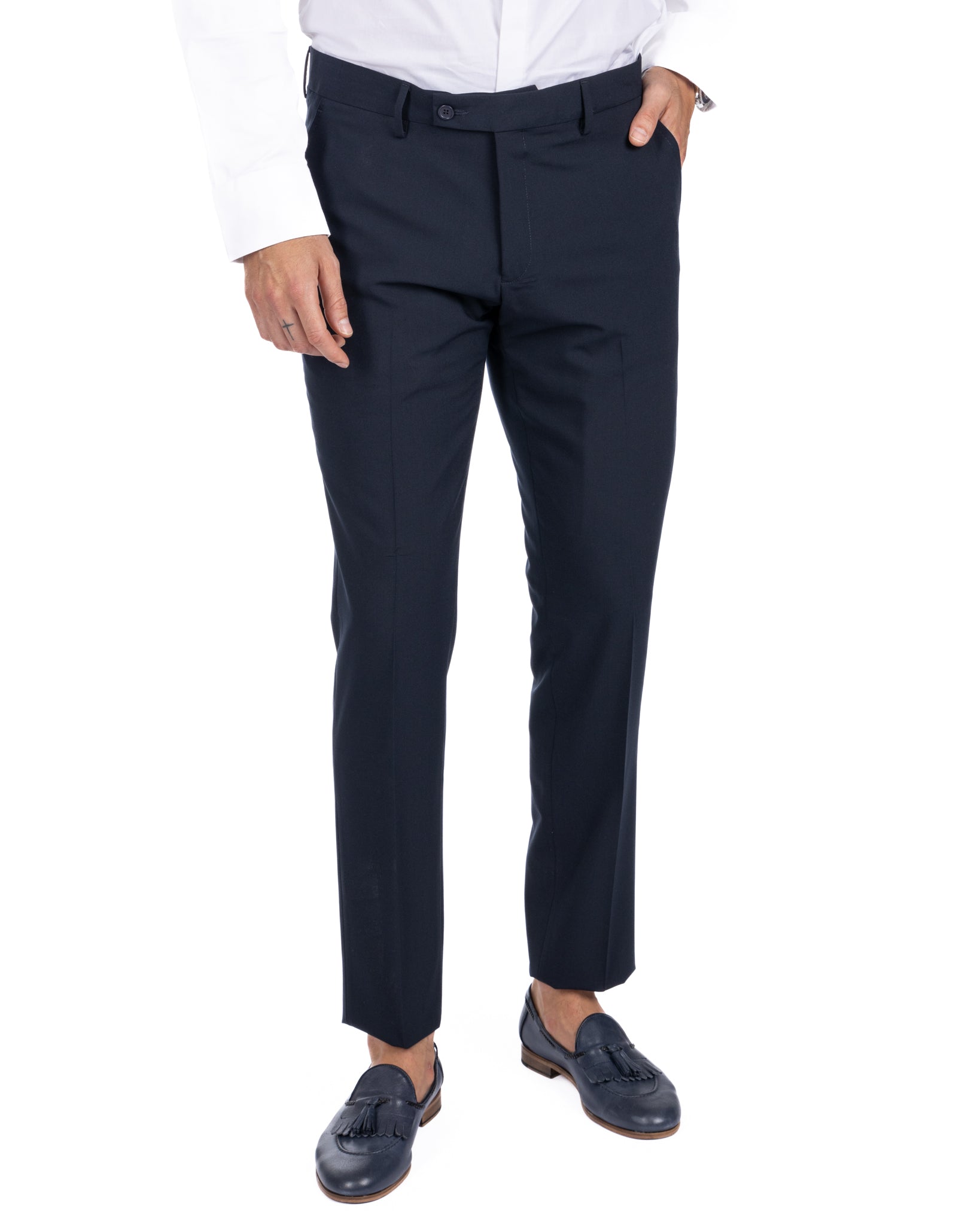 Monaco - dark blue double-breasted suit