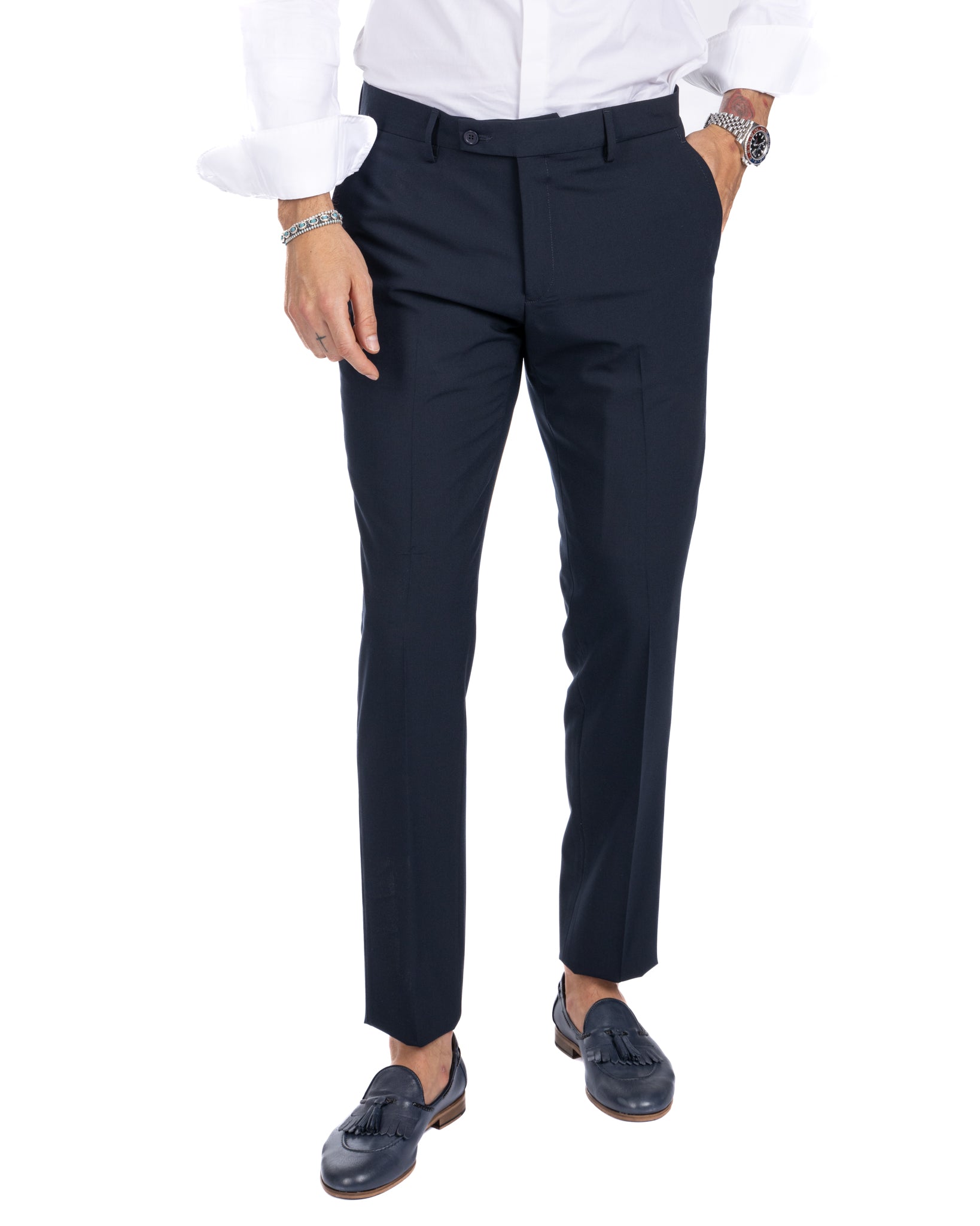 Monaco - dark blue double-breasted suit