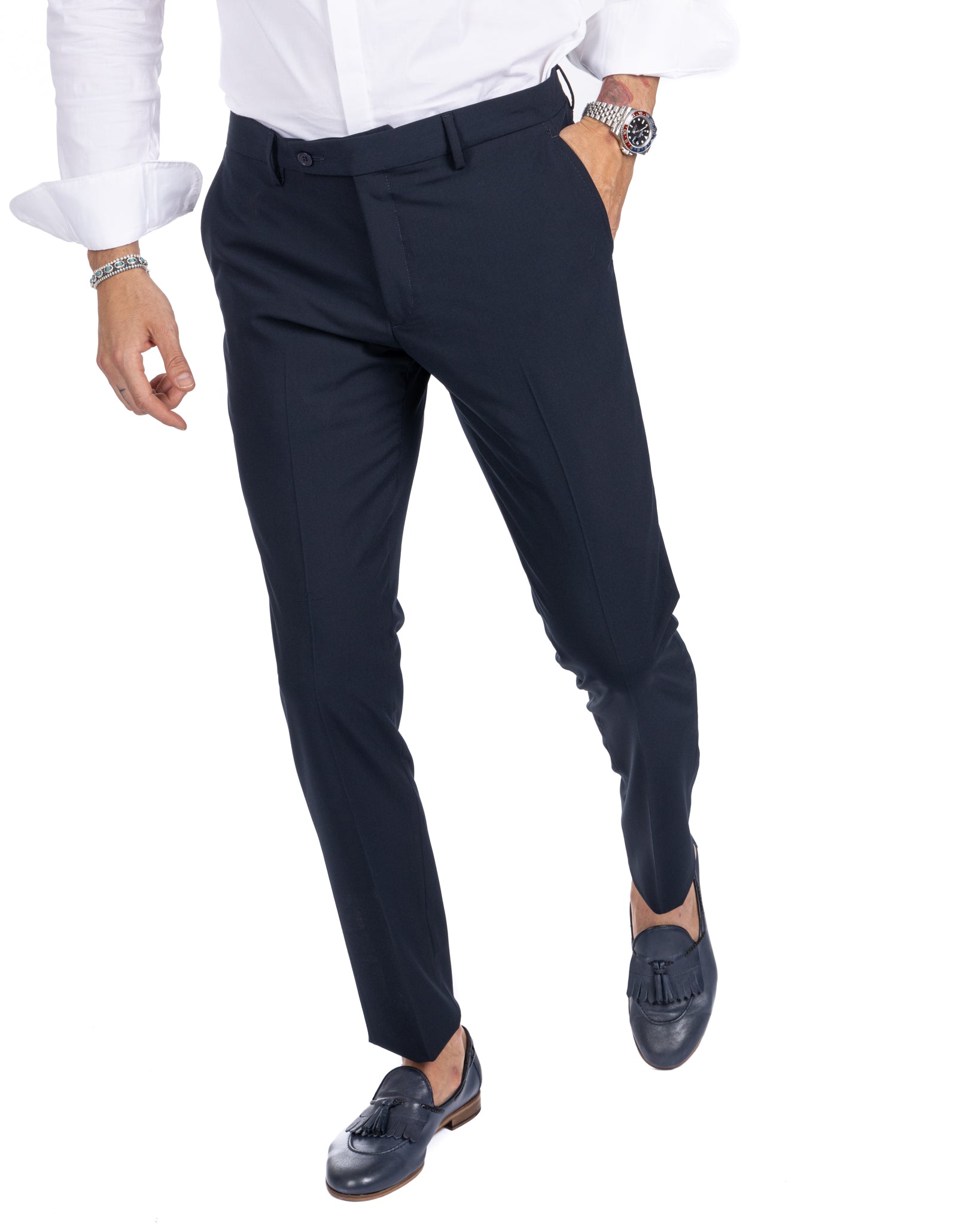 Monaco - dark blue double-breasted suit