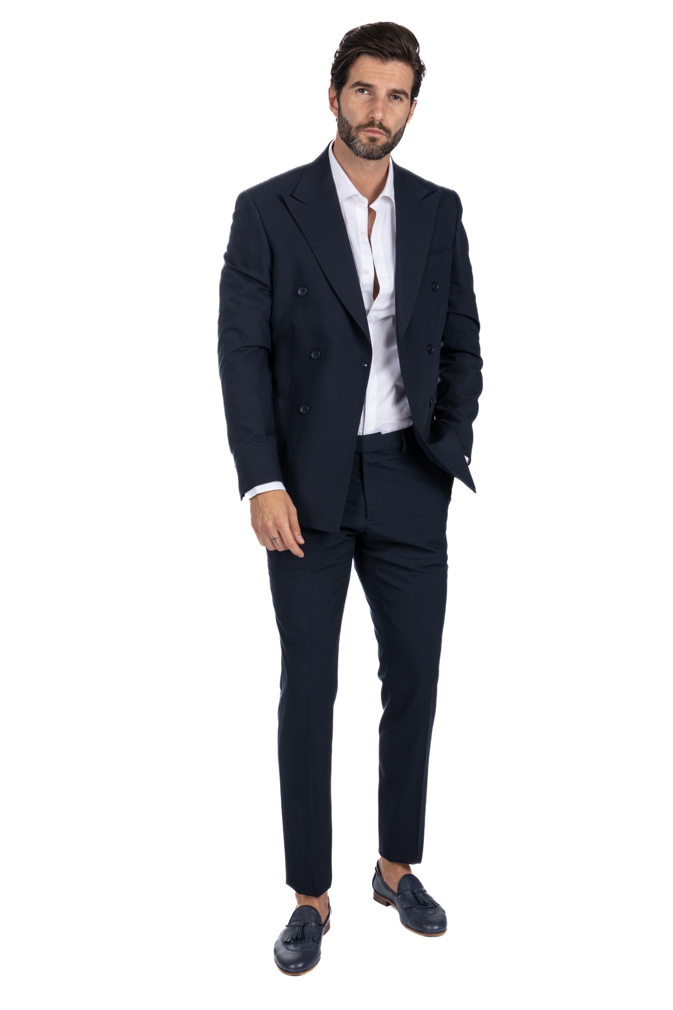 Monaco - dark blue double-breasted suit
