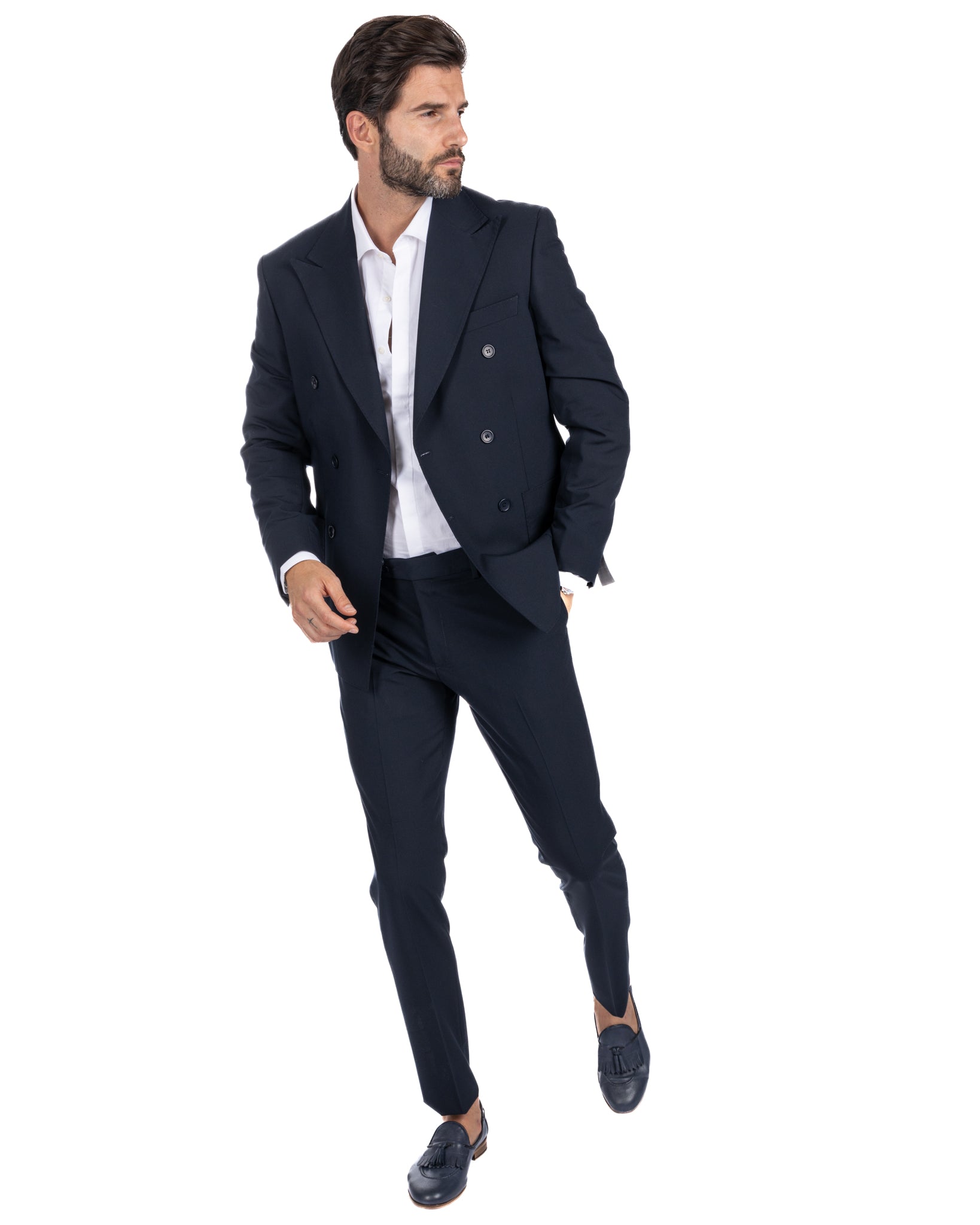 Monaco - dark blue double-breasted suit