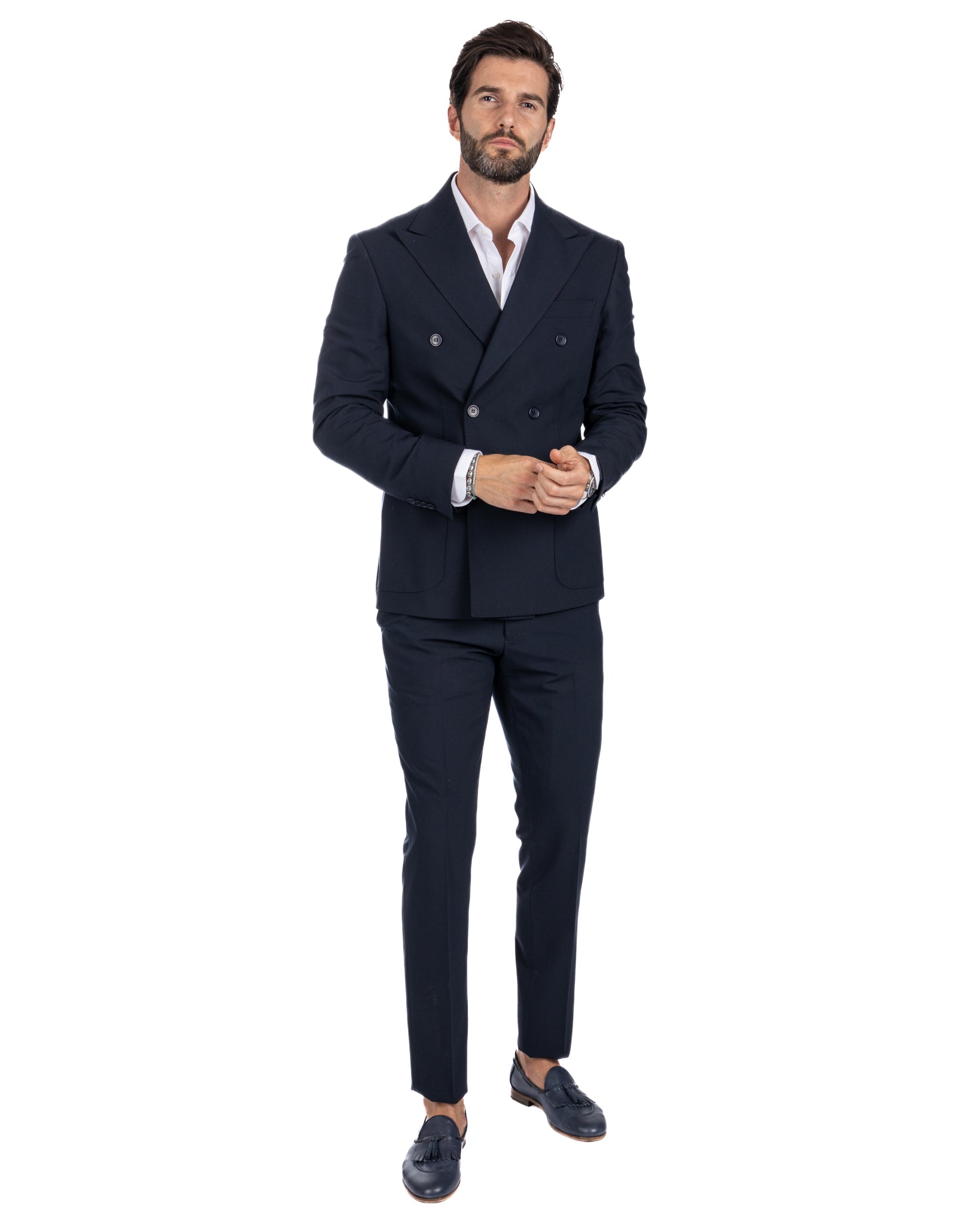 Monaco - dark blue double-breasted suit