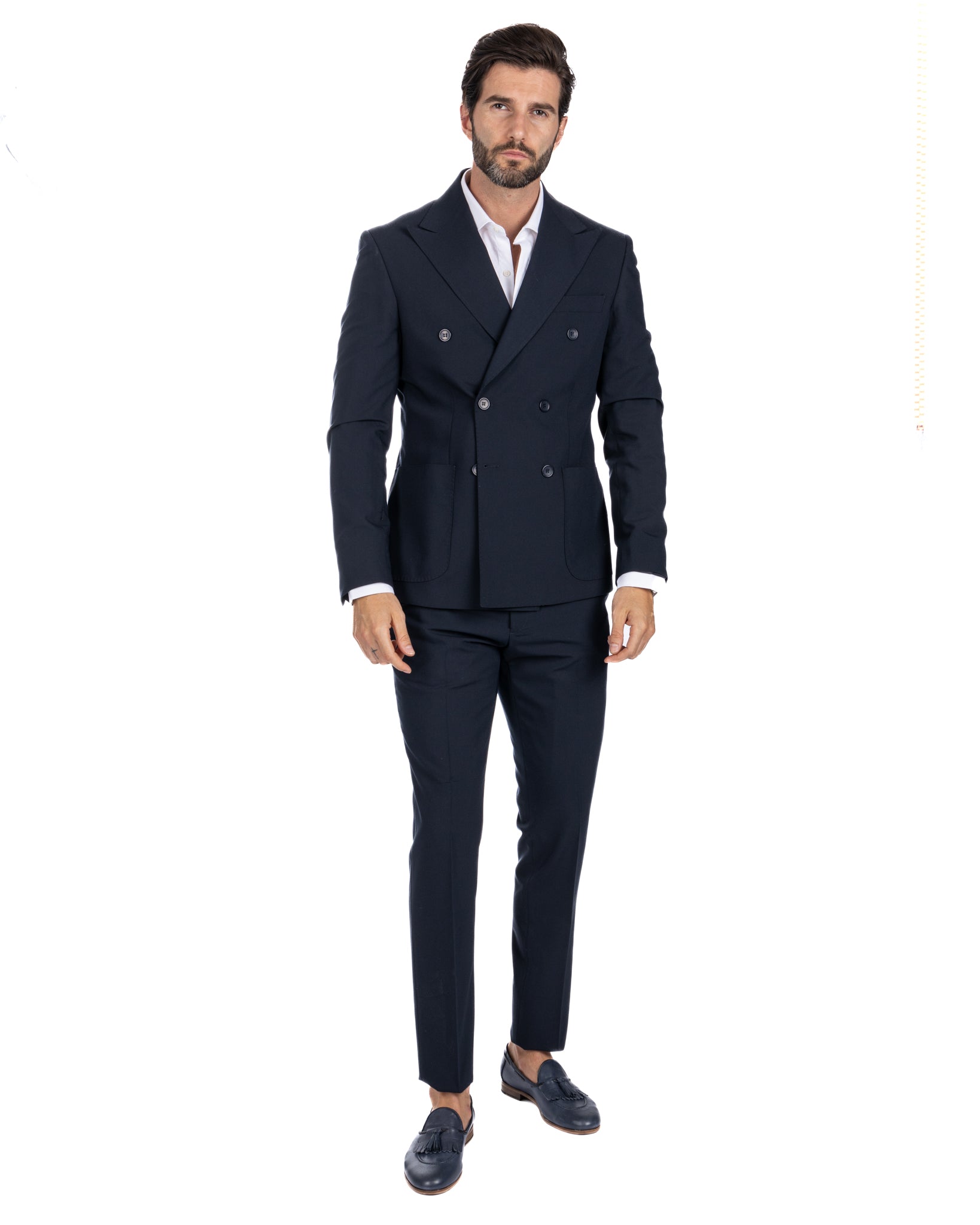 Monaco - dark blue double-breasted suit
