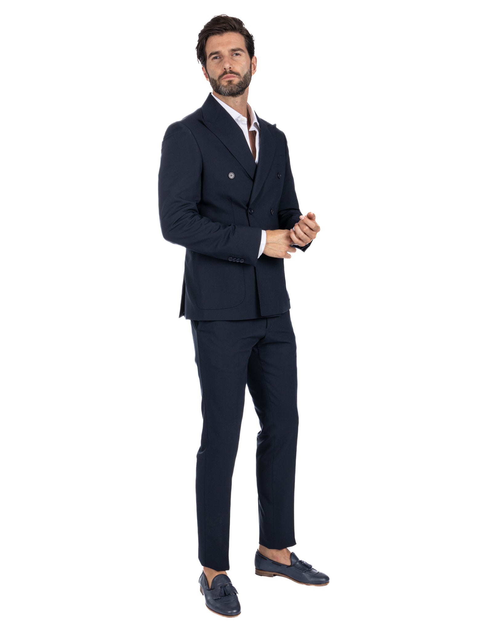 Monaco - dark blue double-breasted suit