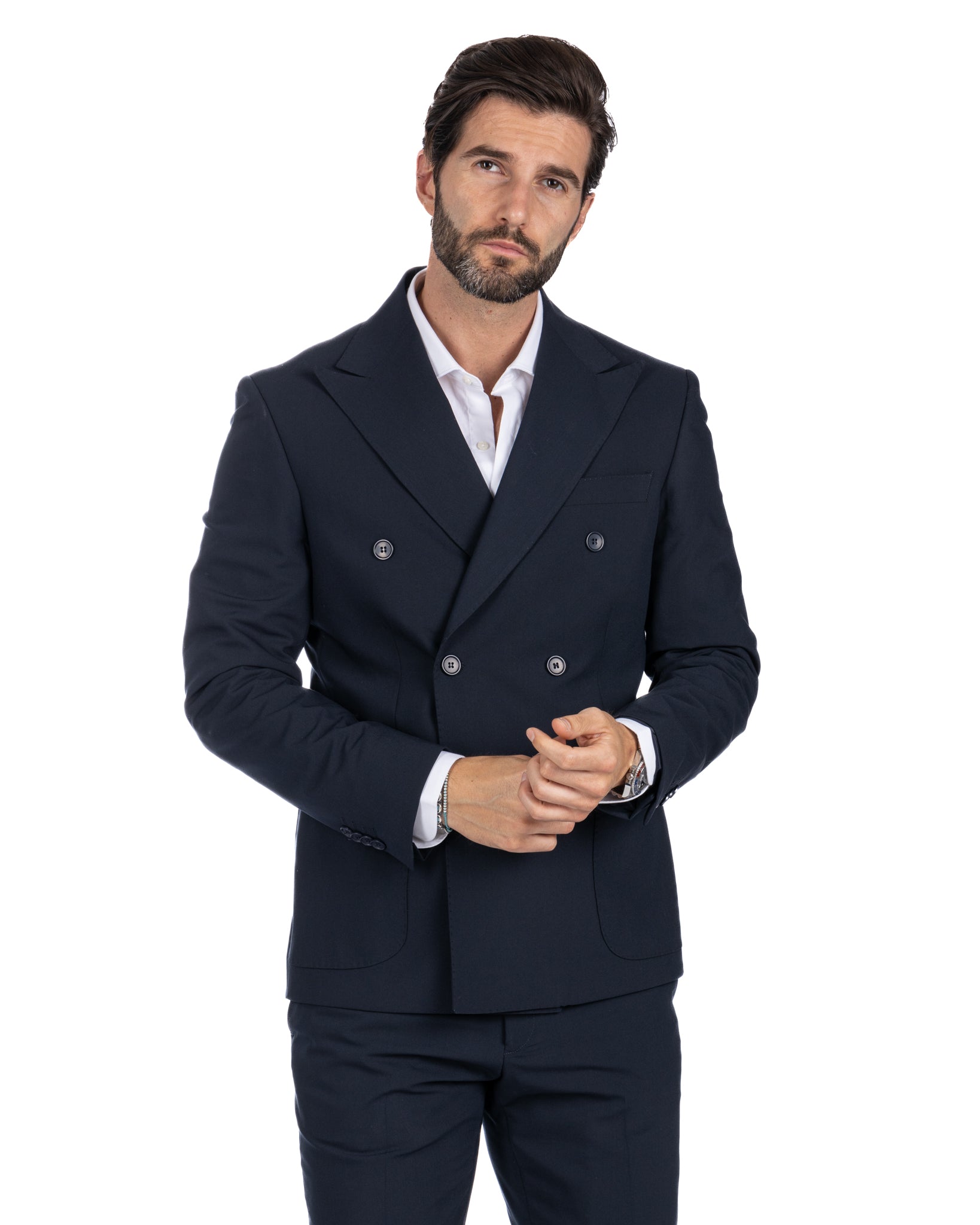 Monaco - dark blue double-breasted suit