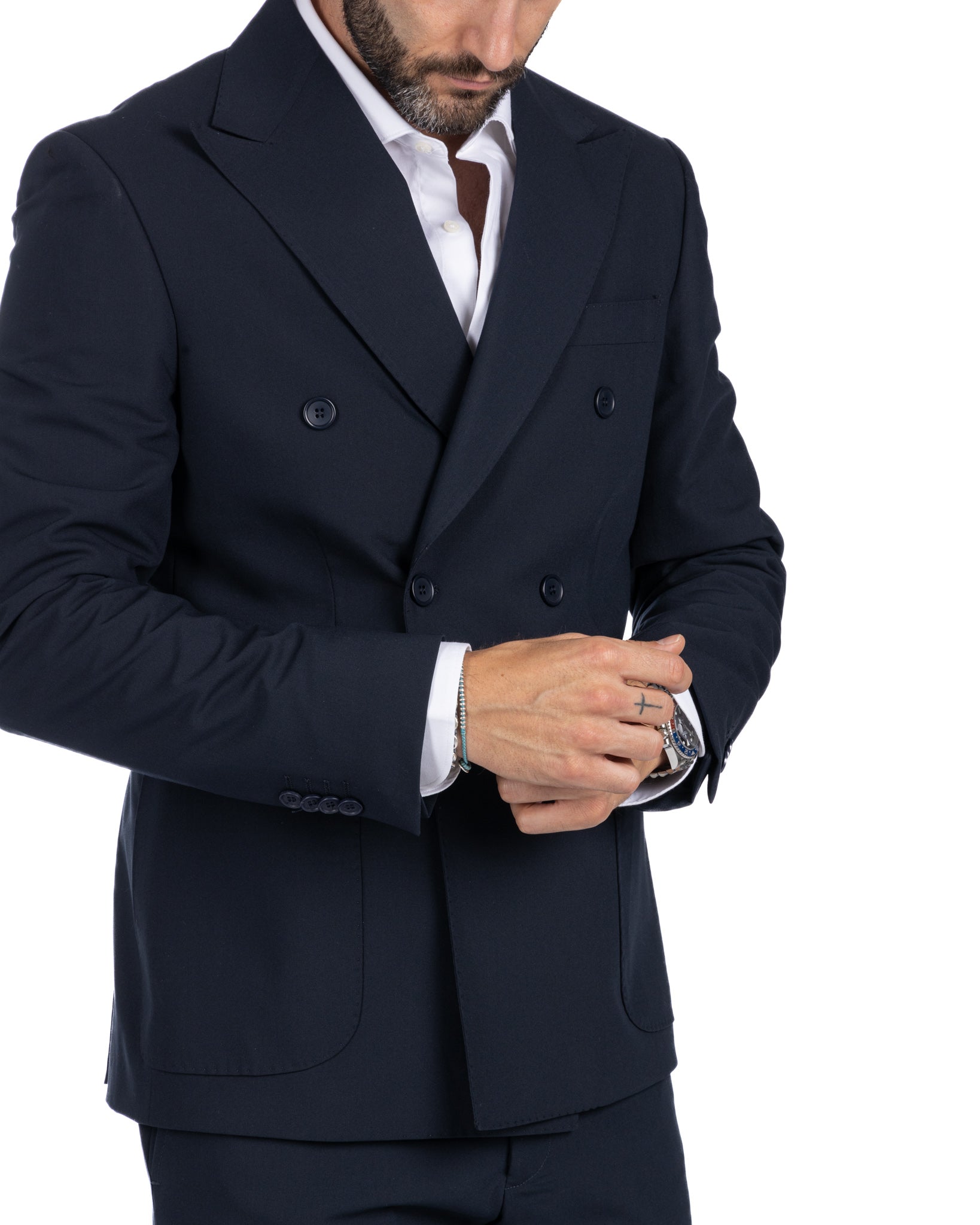 Monaco - dark blue double-breasted suit