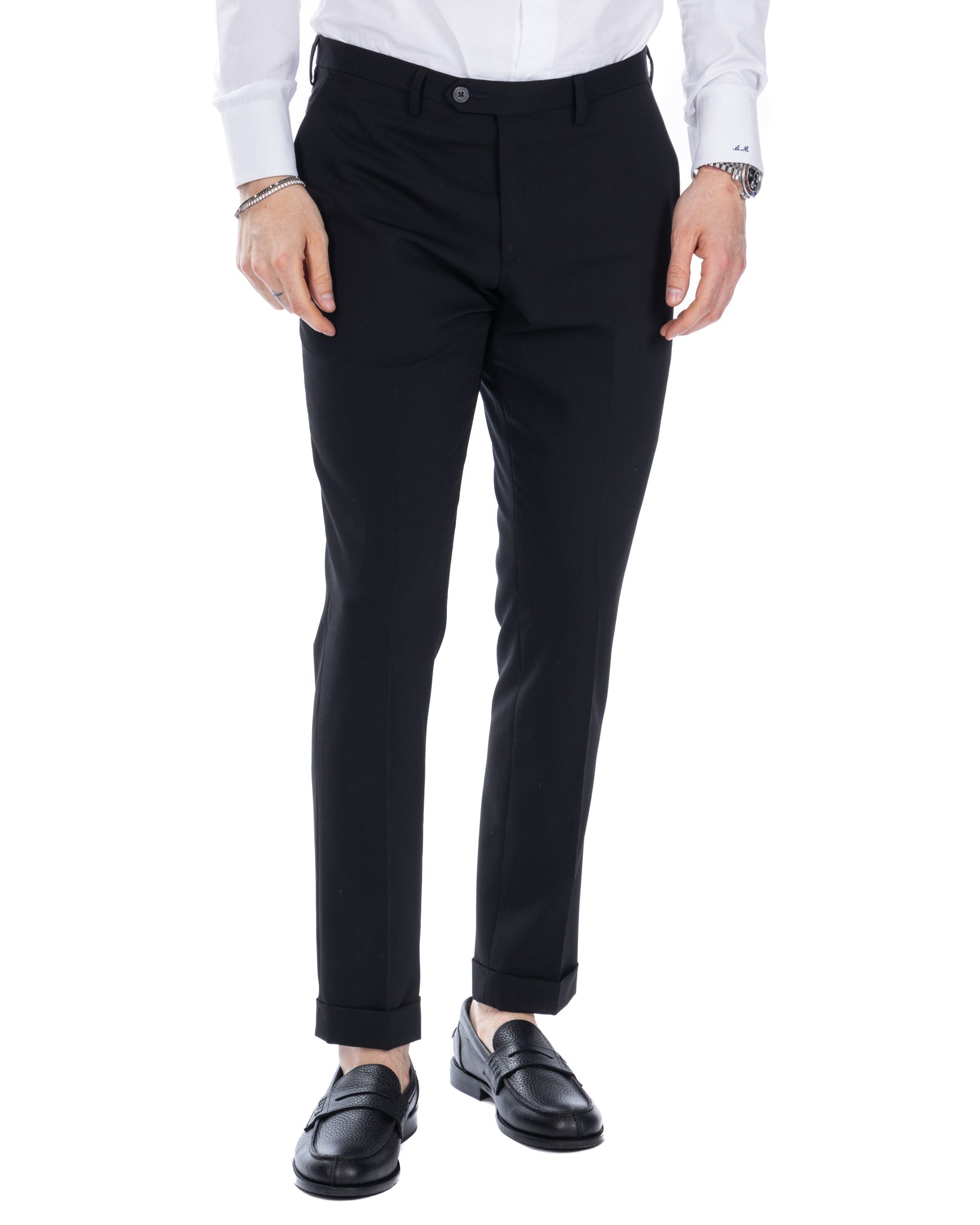 Brema - pantalone basic nero