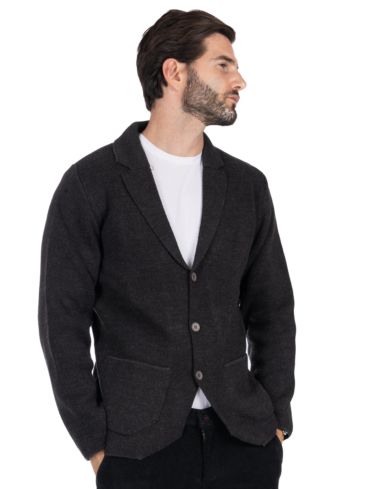 Laurent - cardigan in maglia grigio