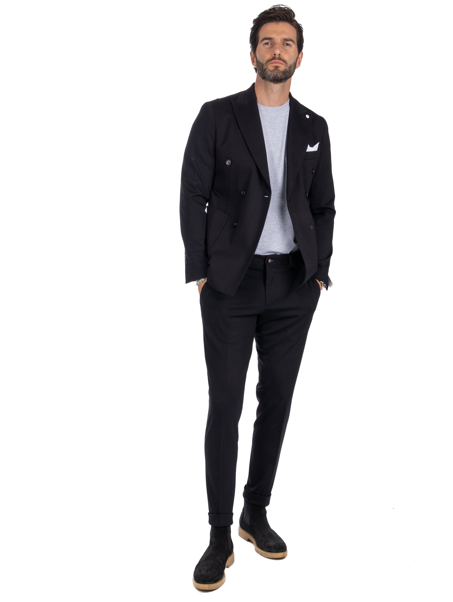 Mustang - pantalon point de Milan bleu