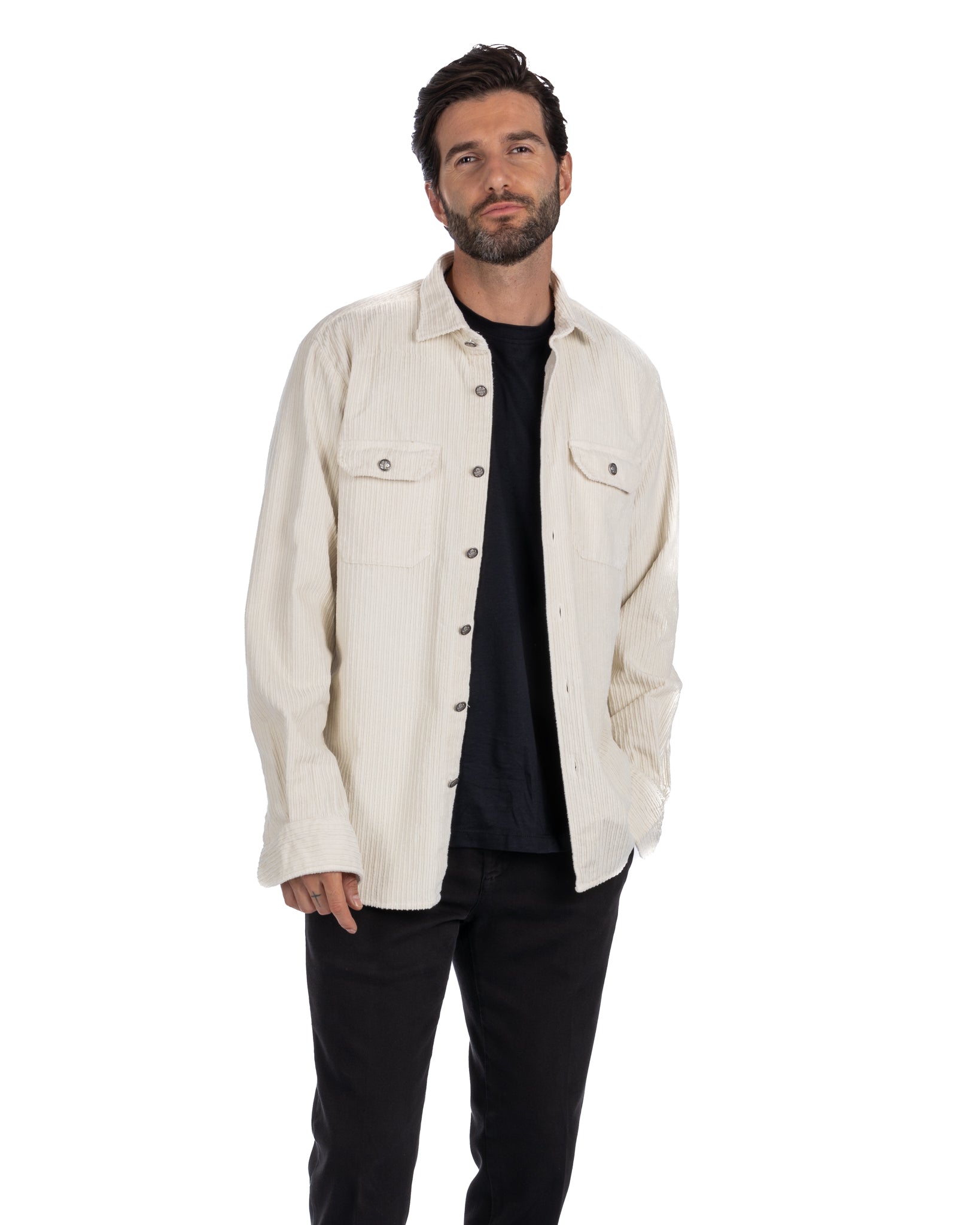 Dubhe - camisa crema de terciopelo