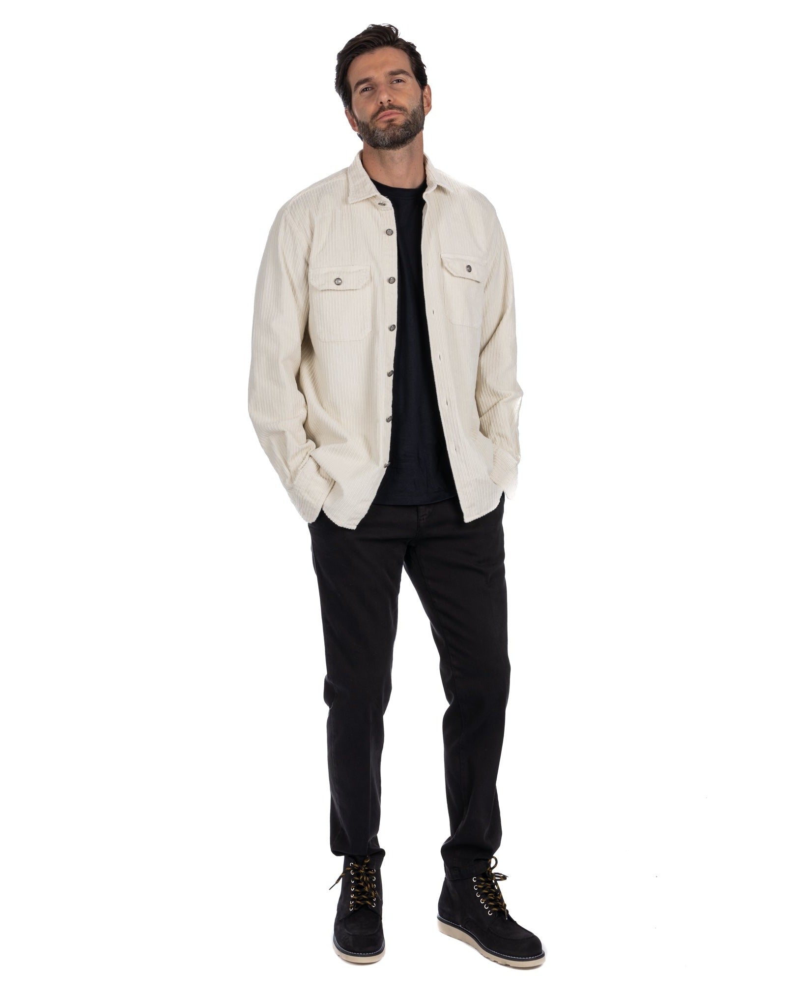 Dubhe - camisa crema de terciopelo