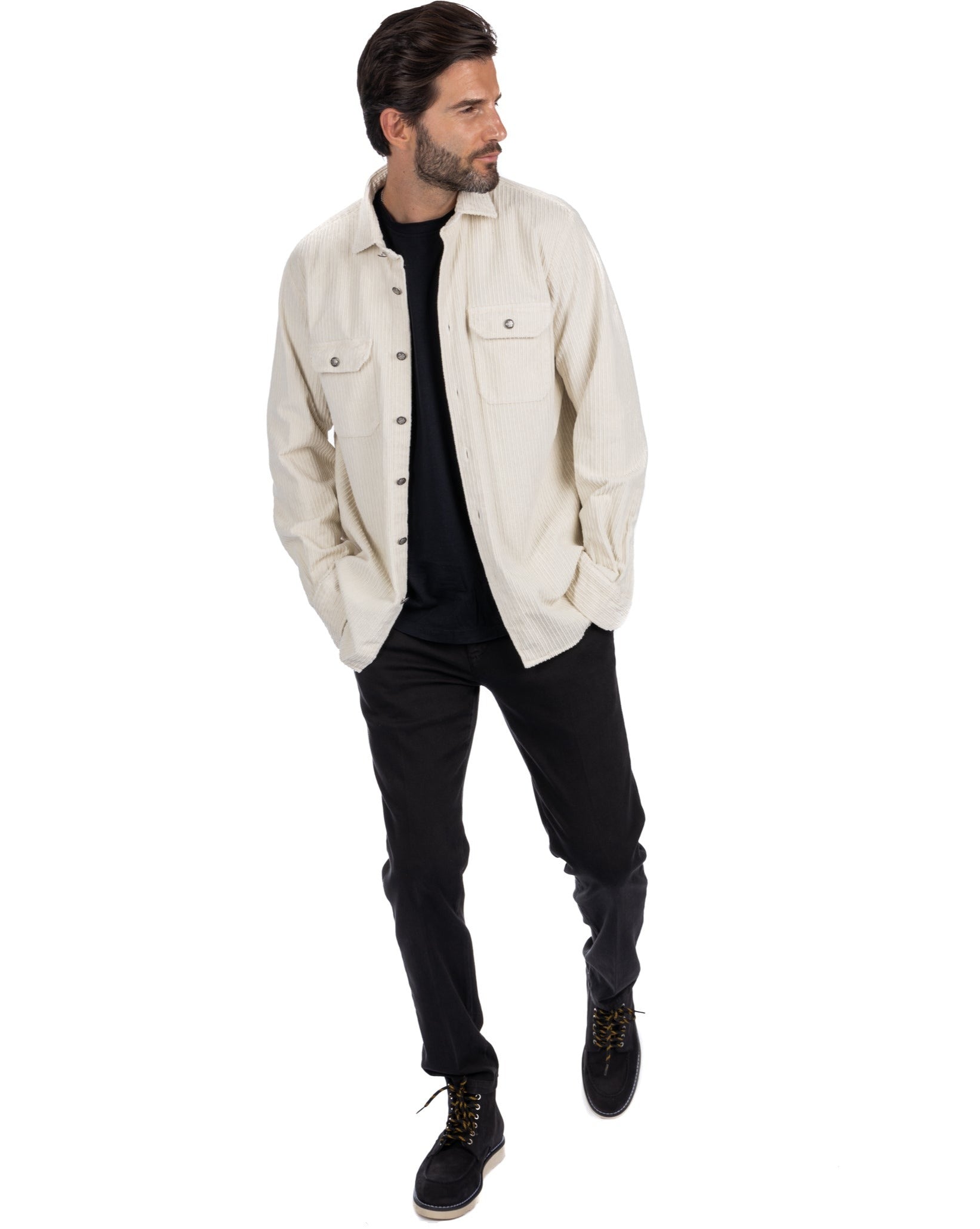Dubhe - camisa crema de terciopelo