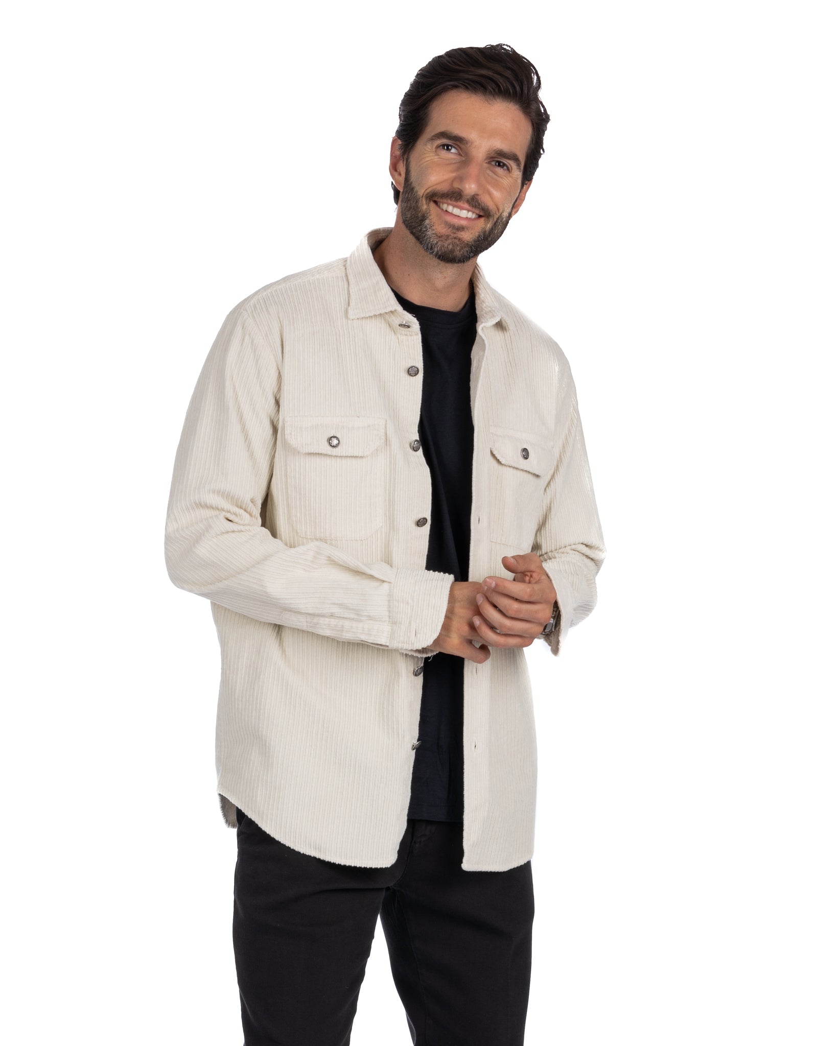 Dubhe - camisa crema de terciopelo