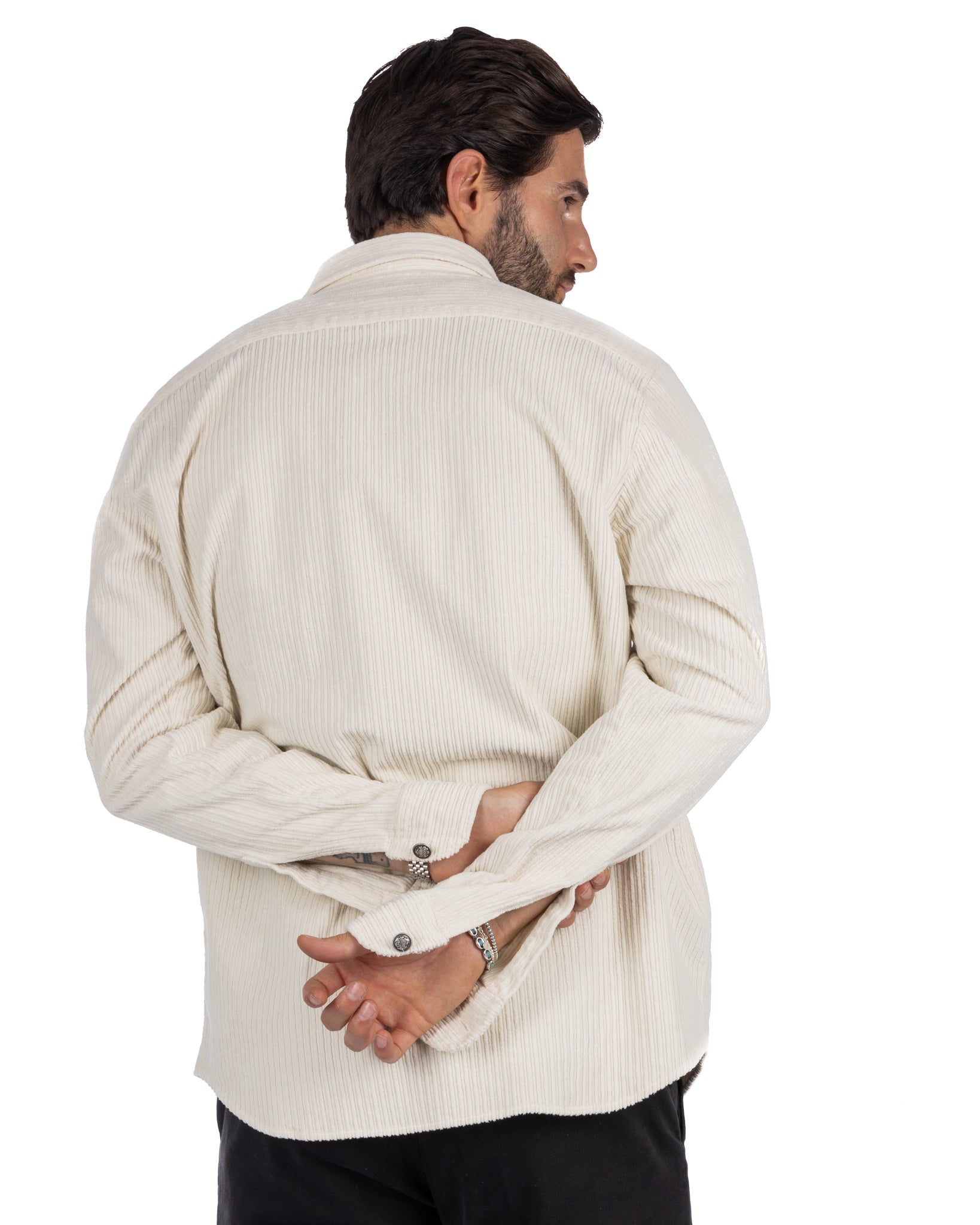 Dubhe - camisa crema de terciopelo