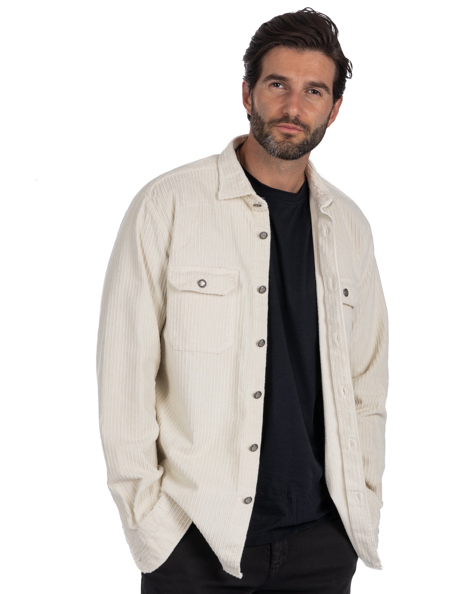 Dubhe - camisa crema de terciopelo