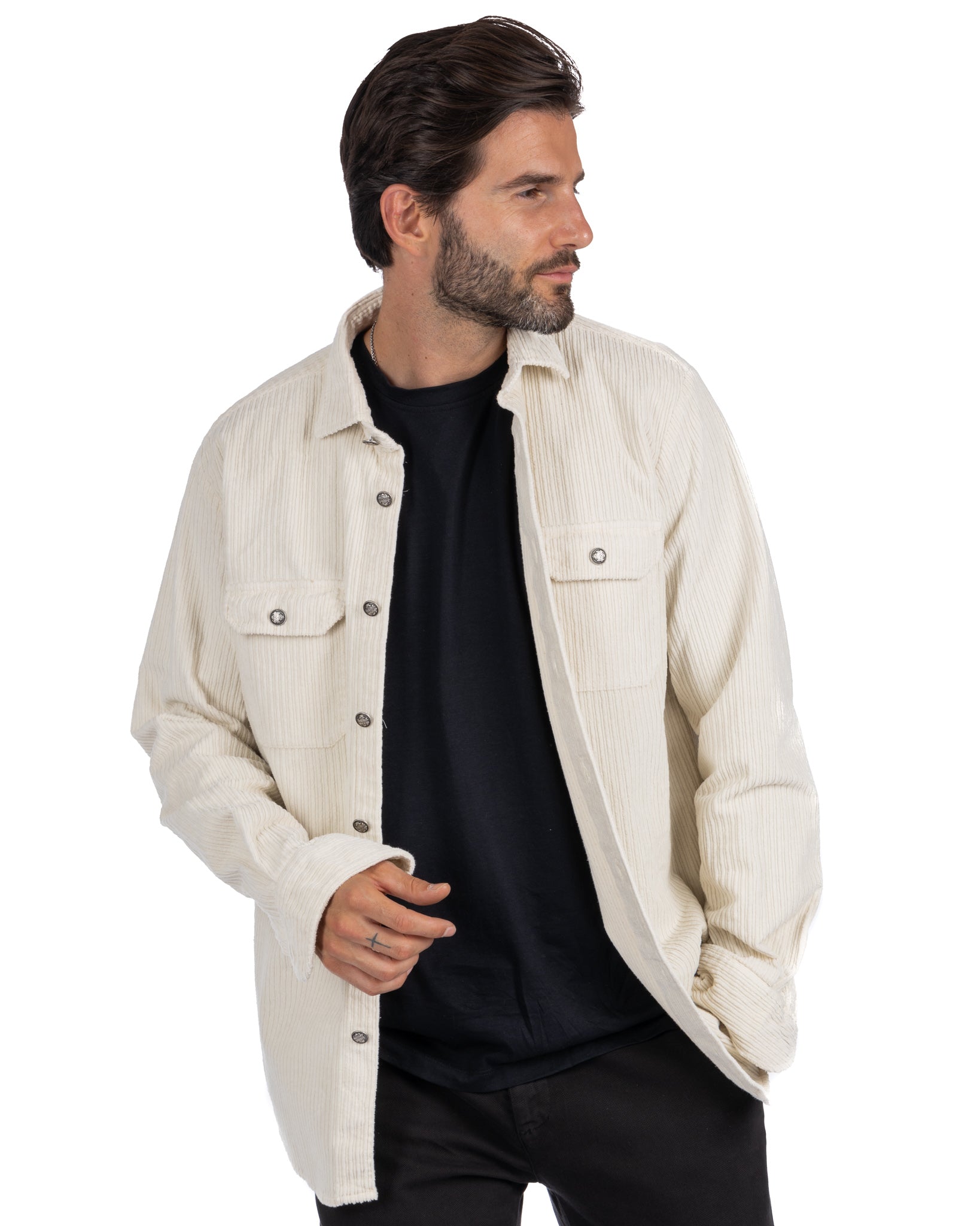 Dubhe - camisa crema de terciopelo