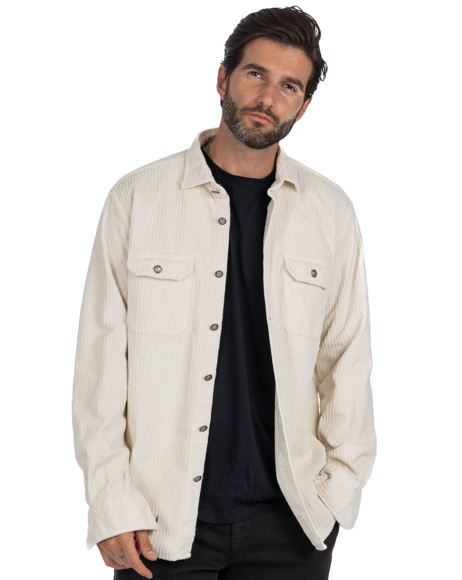 Dubhe - camisa crema de terciopelo