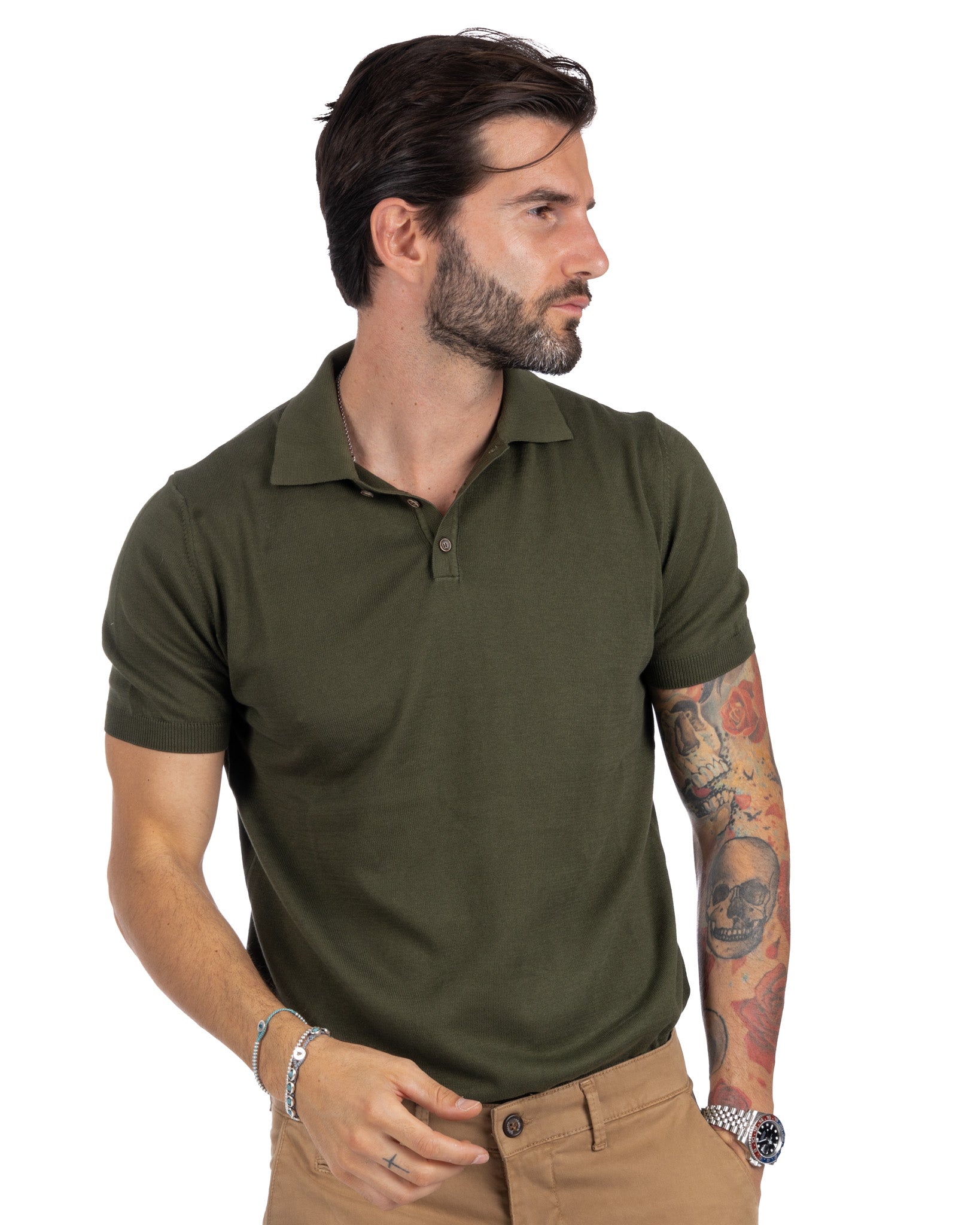 Roger - polo militare in maglia