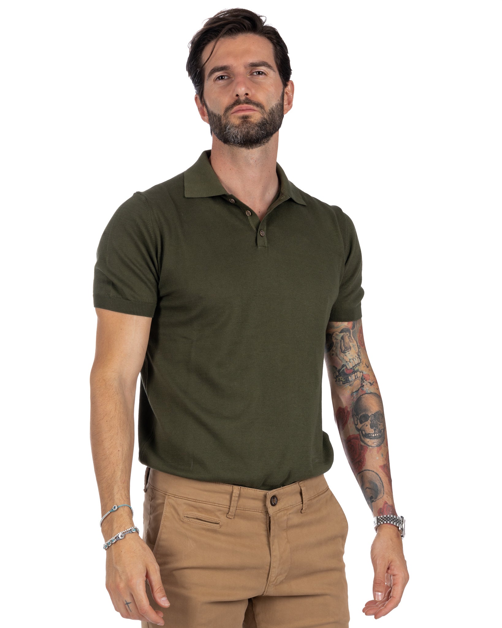 Roger - polo militare in maglia