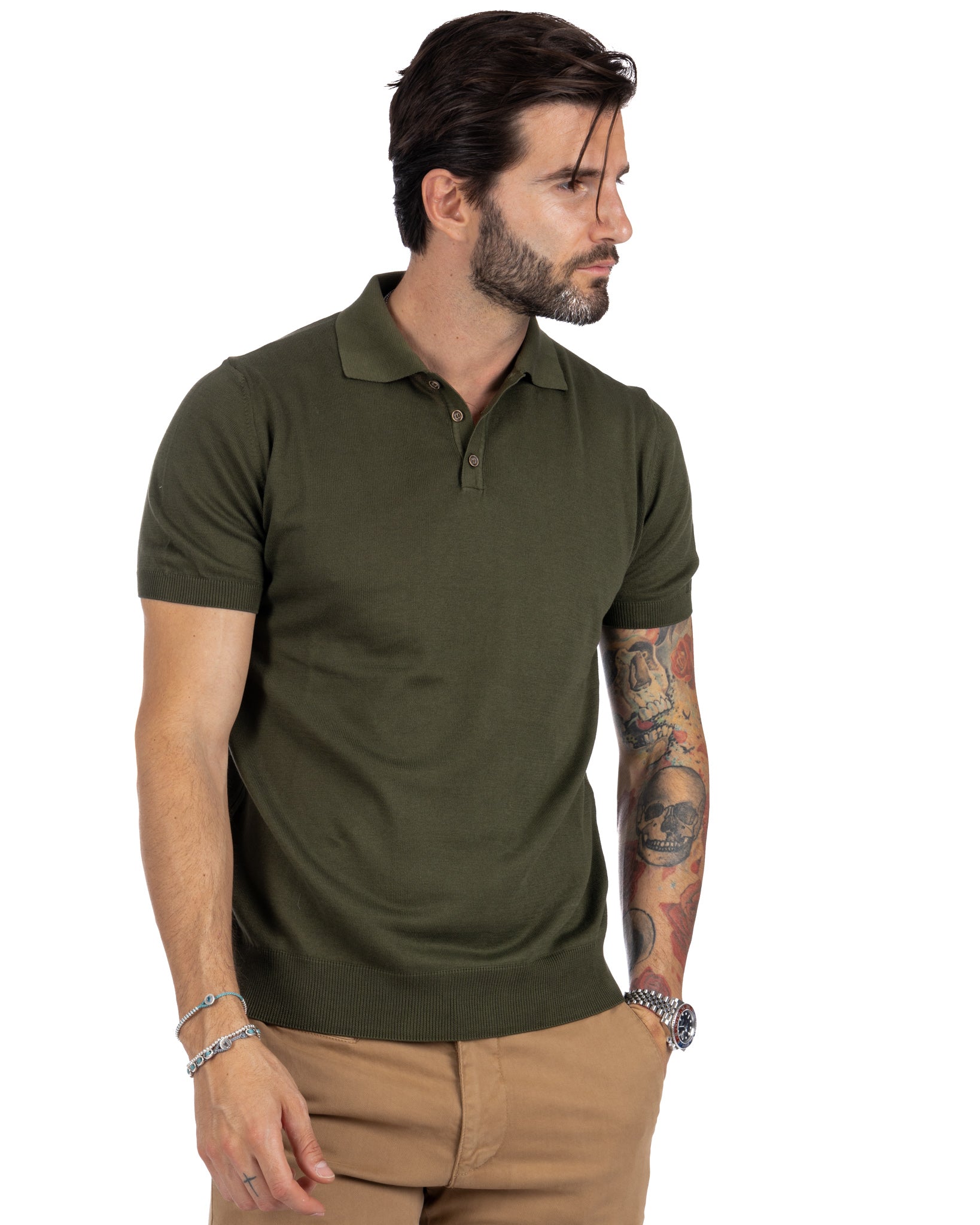 Roger - polo militare in maglia