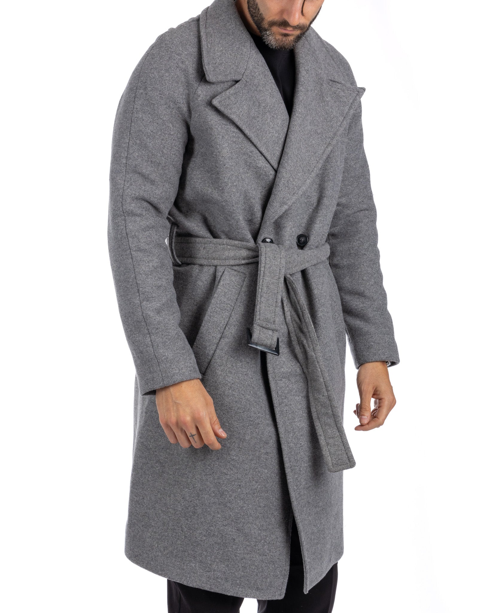 Claude - cappotto vestaglia grigio chiaro