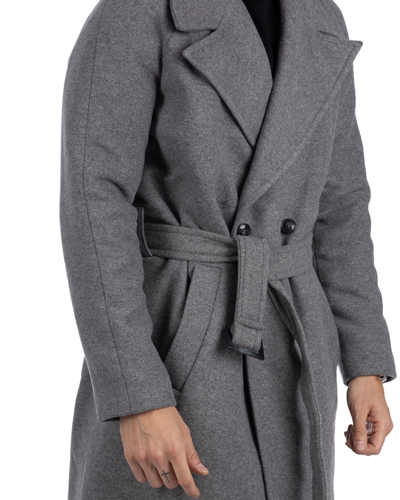 Claude - cappotto vestaglia grigio chiaro