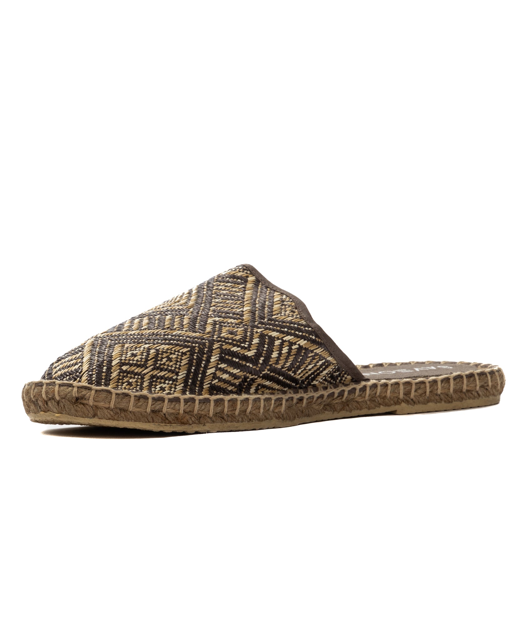 Portofino - dark brown ethnic espadrilles mules