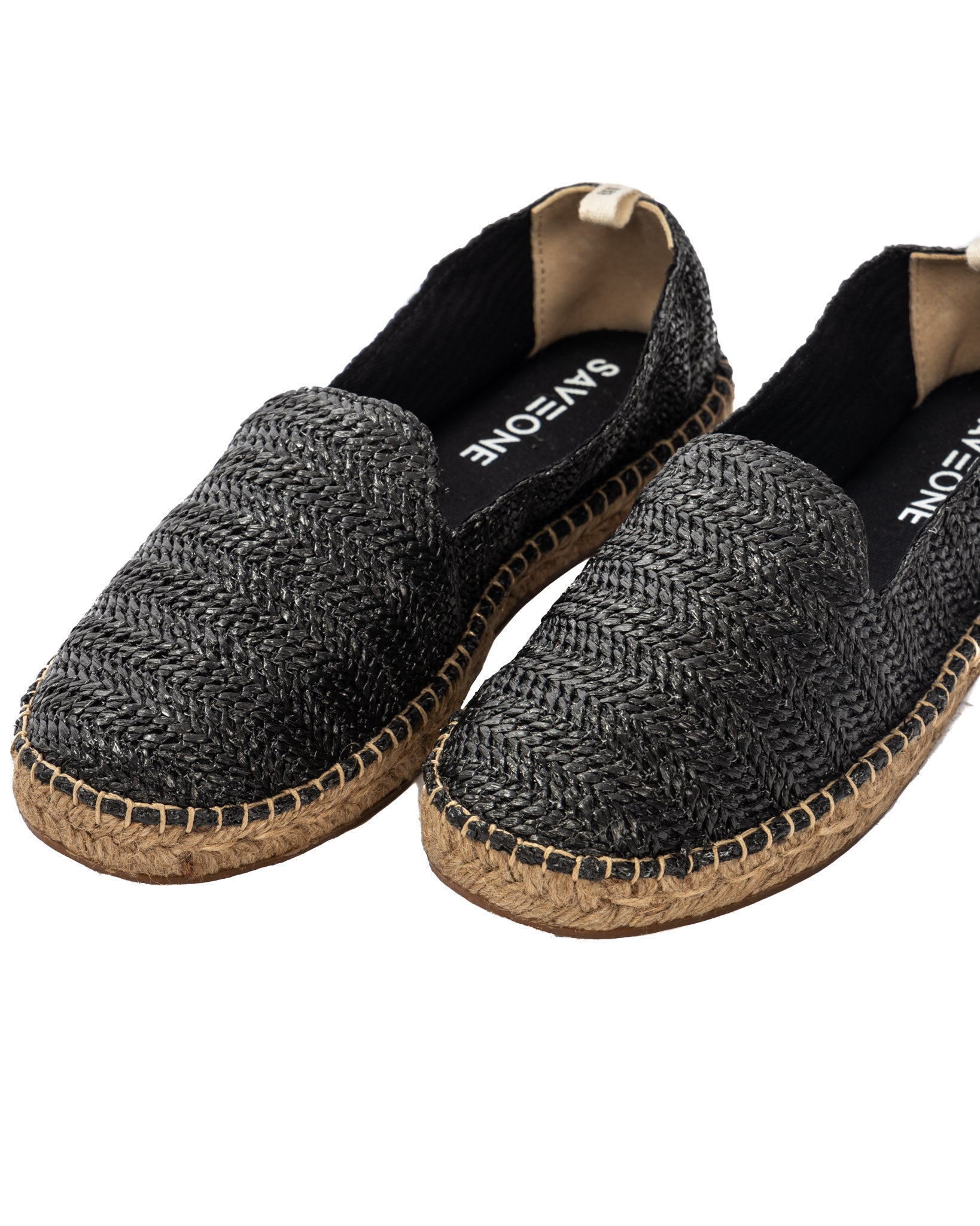 Gallipoli - espadrillas in rafia nero