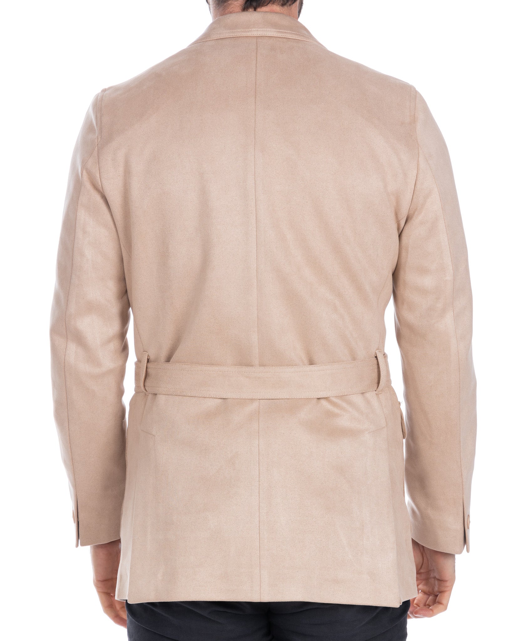 Levante - beige eco-suede safari jacket