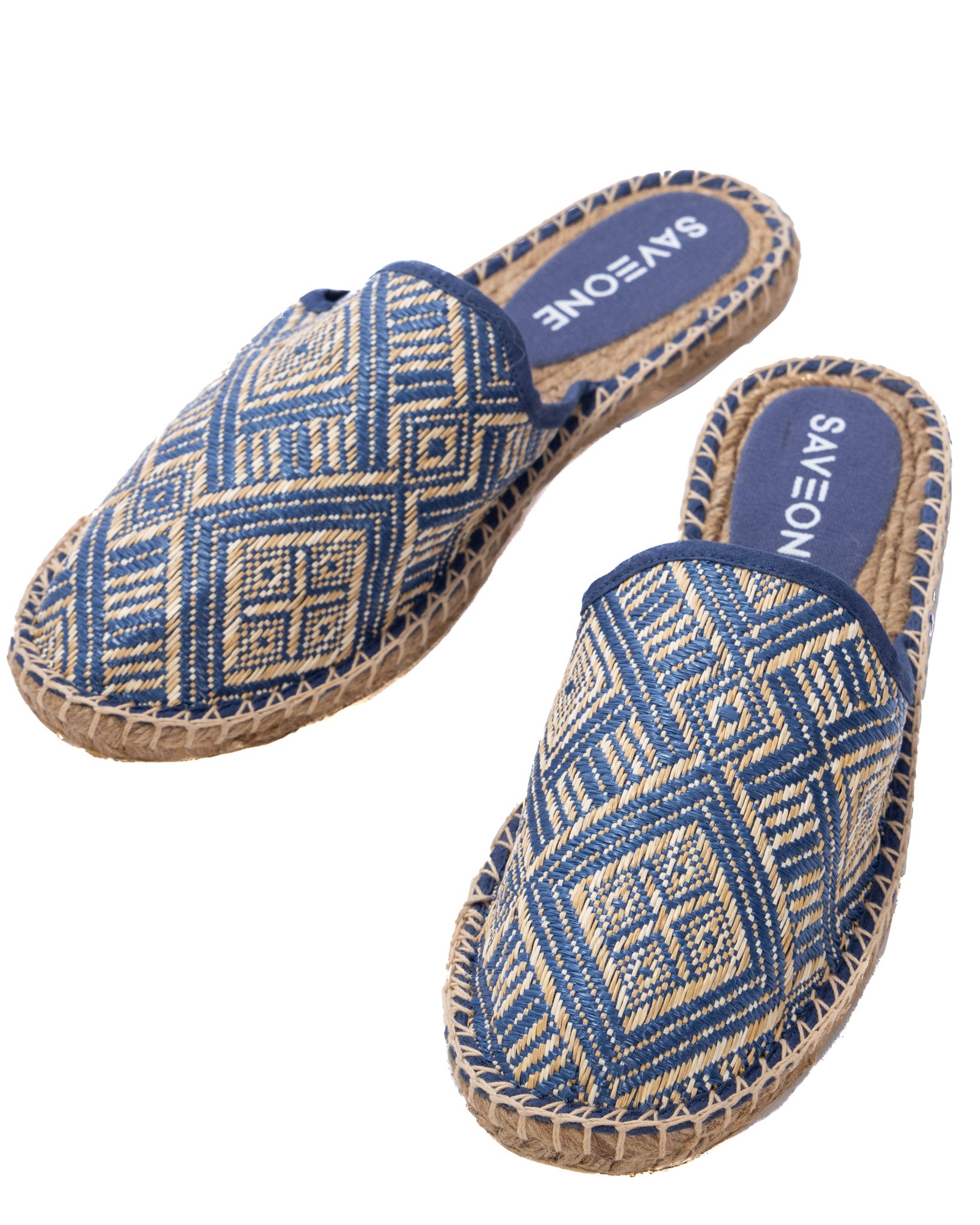 Portofino - mules alpargatas étnicas azules