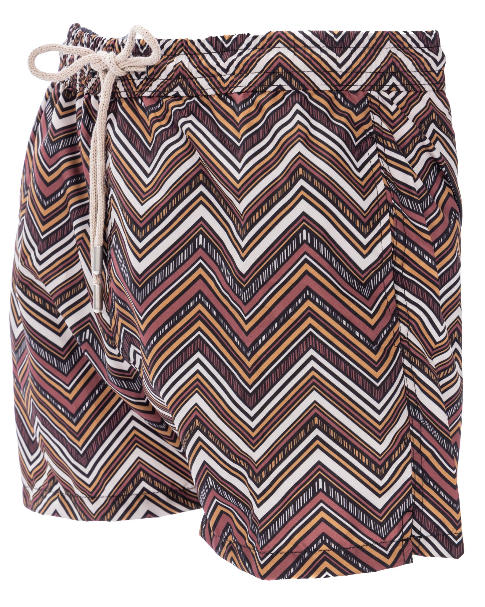 Scopello - maillot de bain à motifs rayé marron foncé