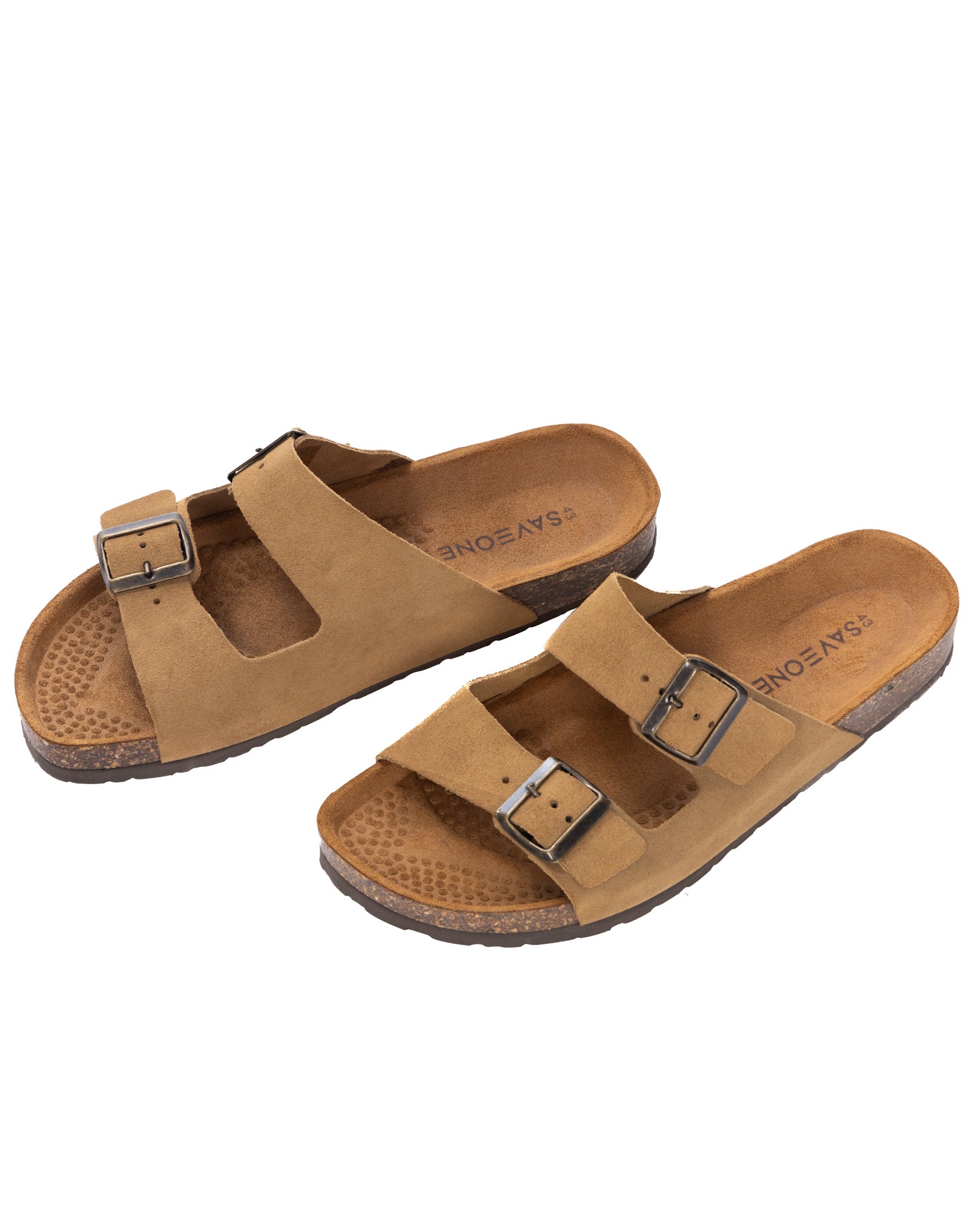 Lapo - ciabatte beige in camoscio