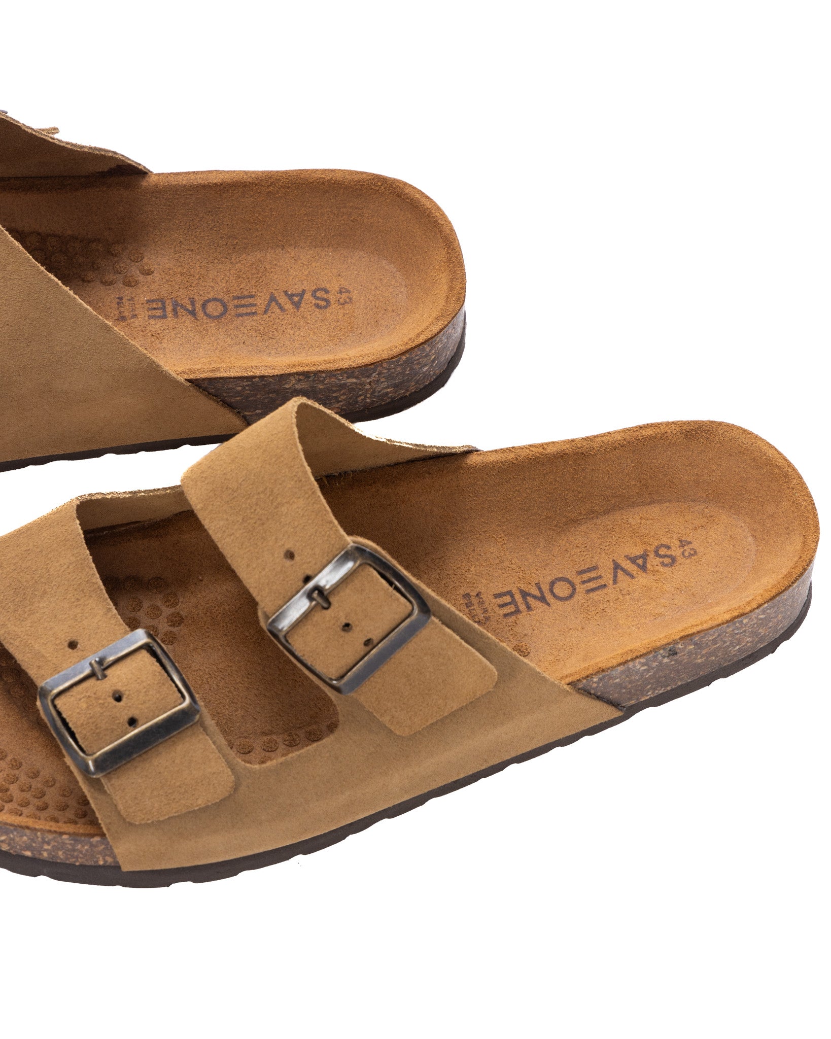 Lapo - ciabatte beige in camoscio