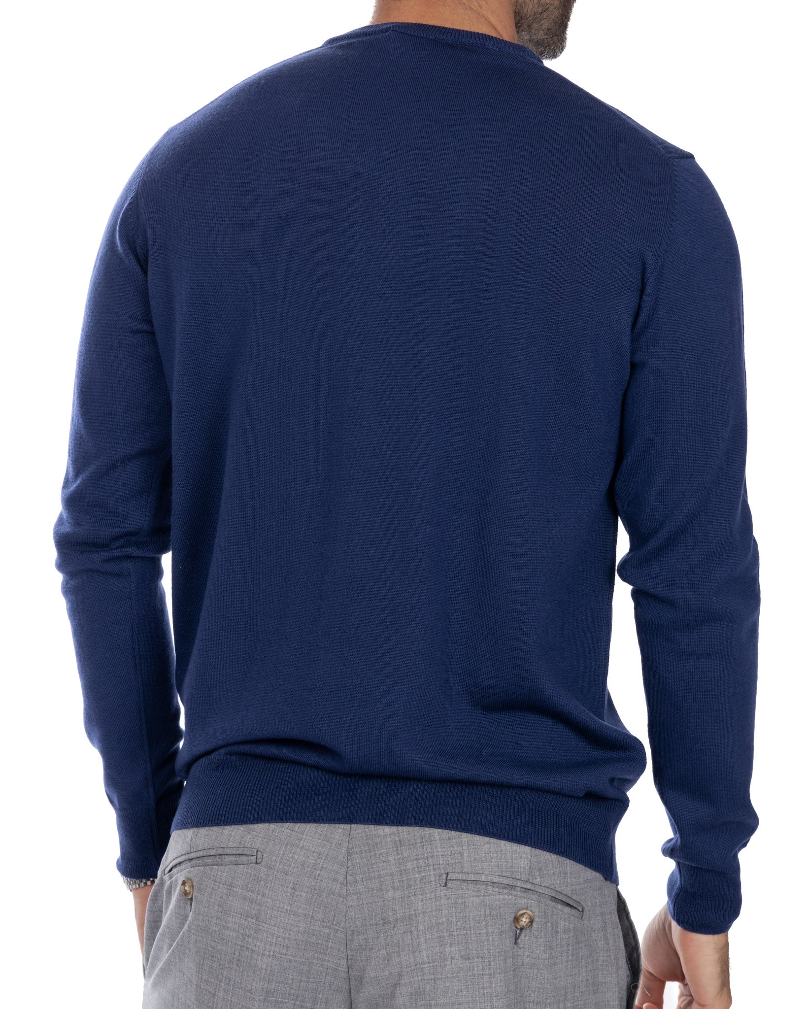 Furore - girocollo Furore in lana merino Tollegno denim
