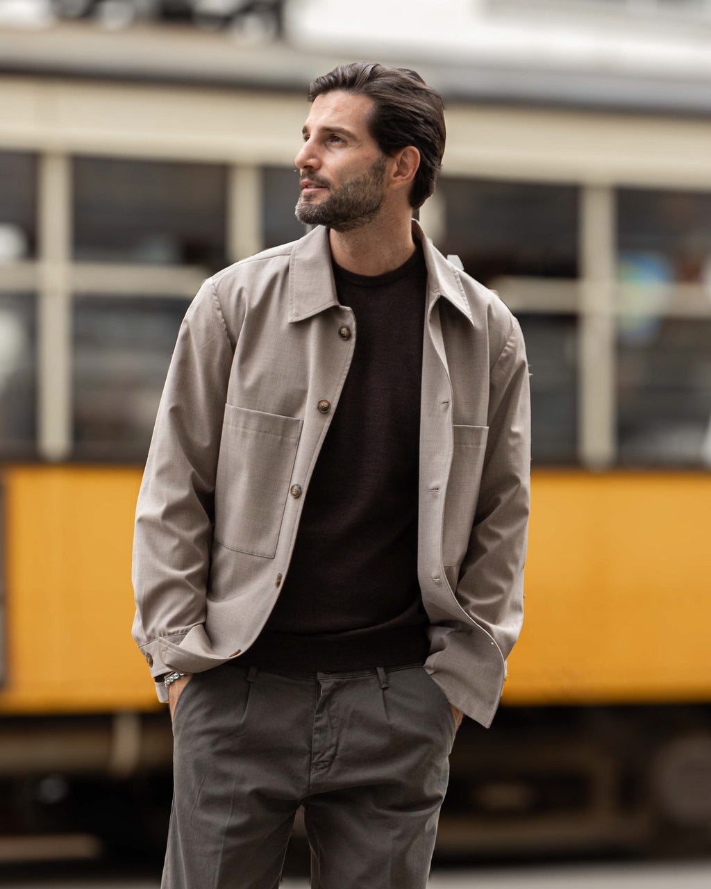 GIACCA LEATHER CARAMELLO