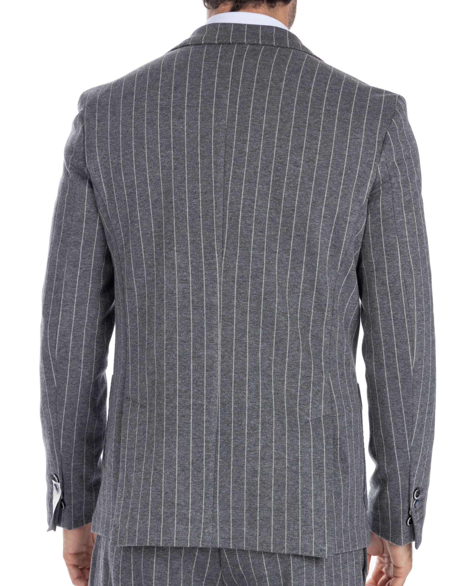 Raphael - single breasted grey pinstripe jacket