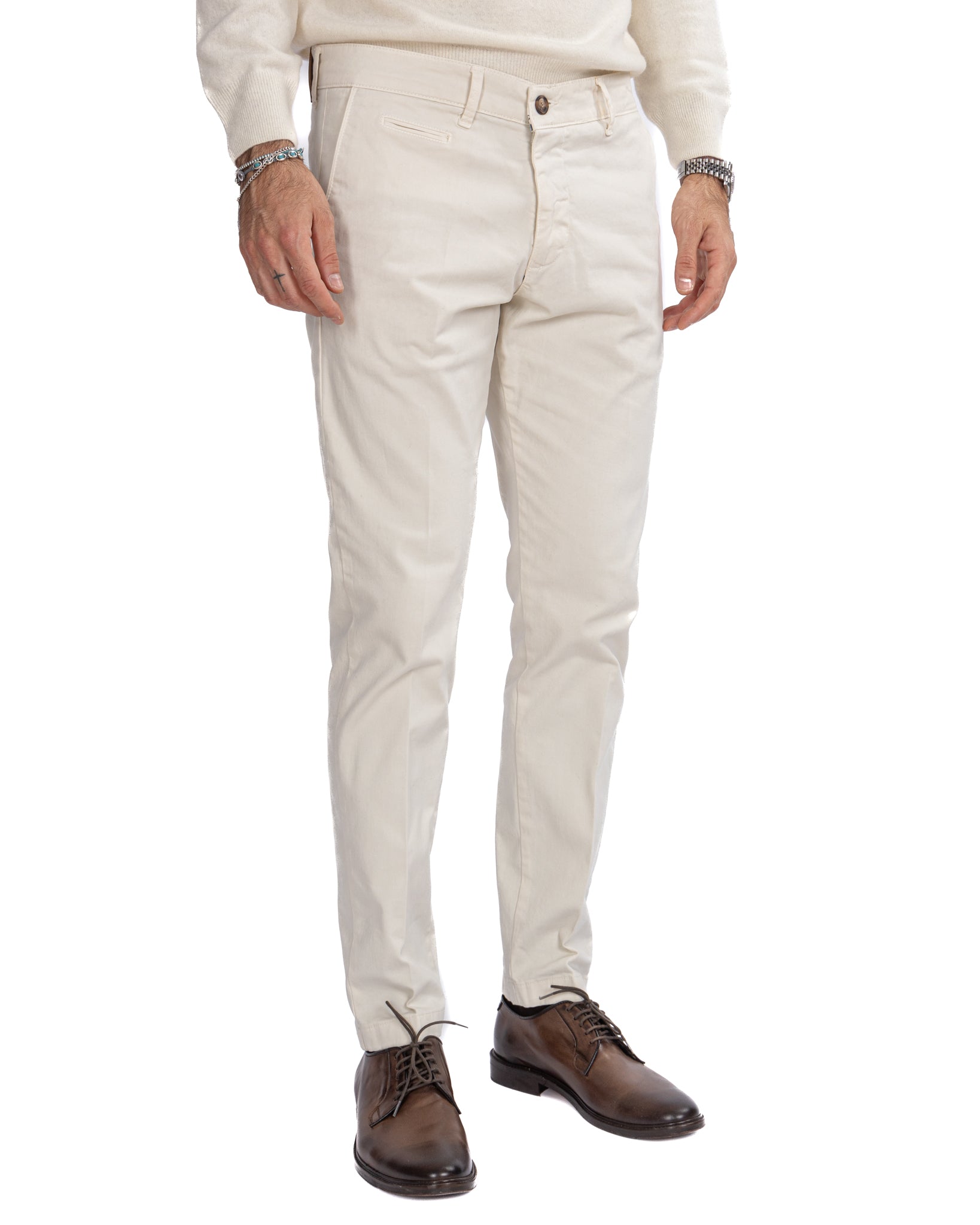 Paul - Pantalón crema básico
