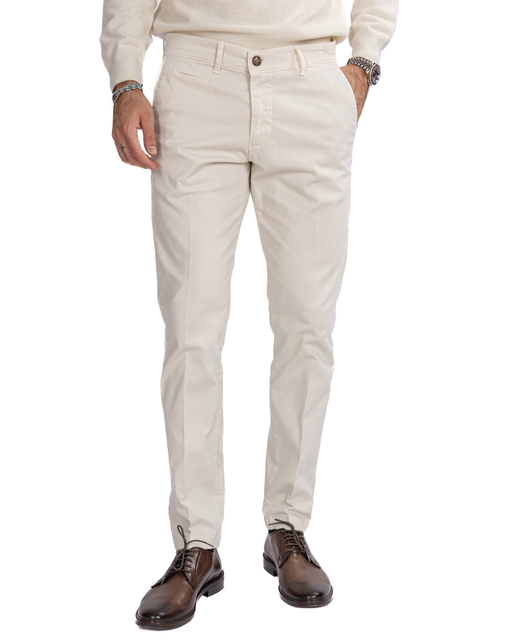 Paul - Pantalón crema básico